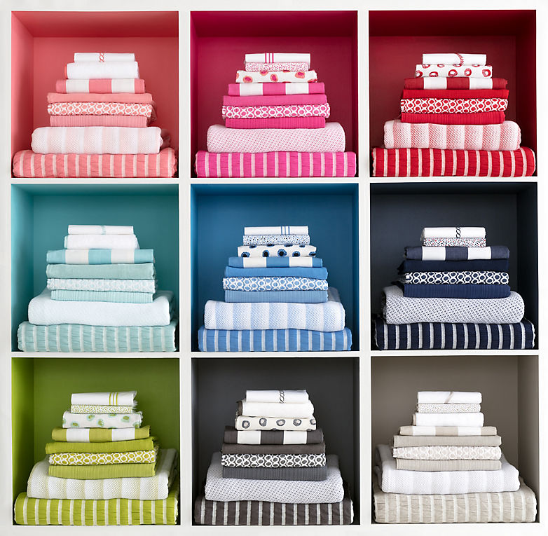 Linen Closet Organization: Color Coding | Annie Selke's Fresh American Style