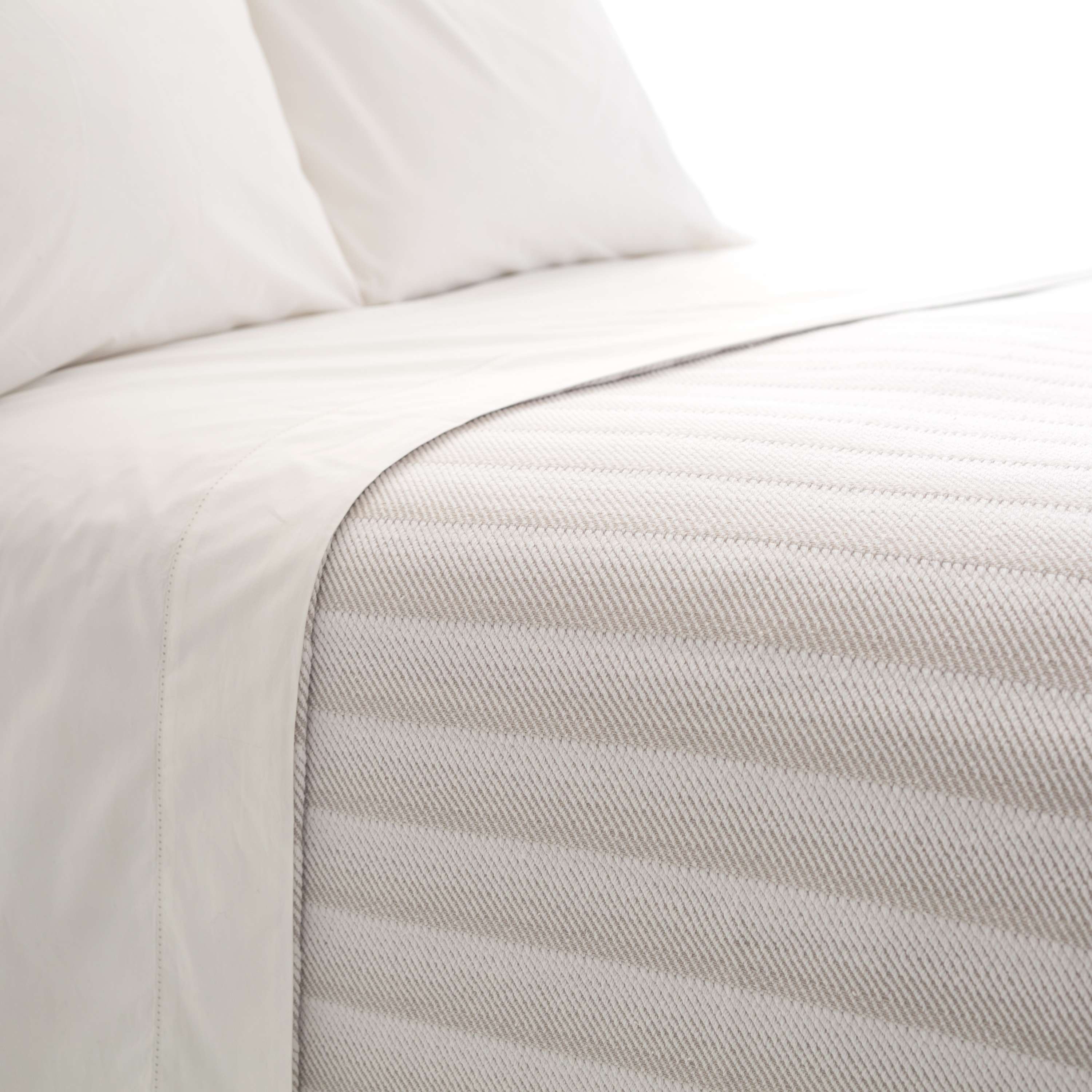 Avery Pearl Grey Cotton Blanket The Outlet