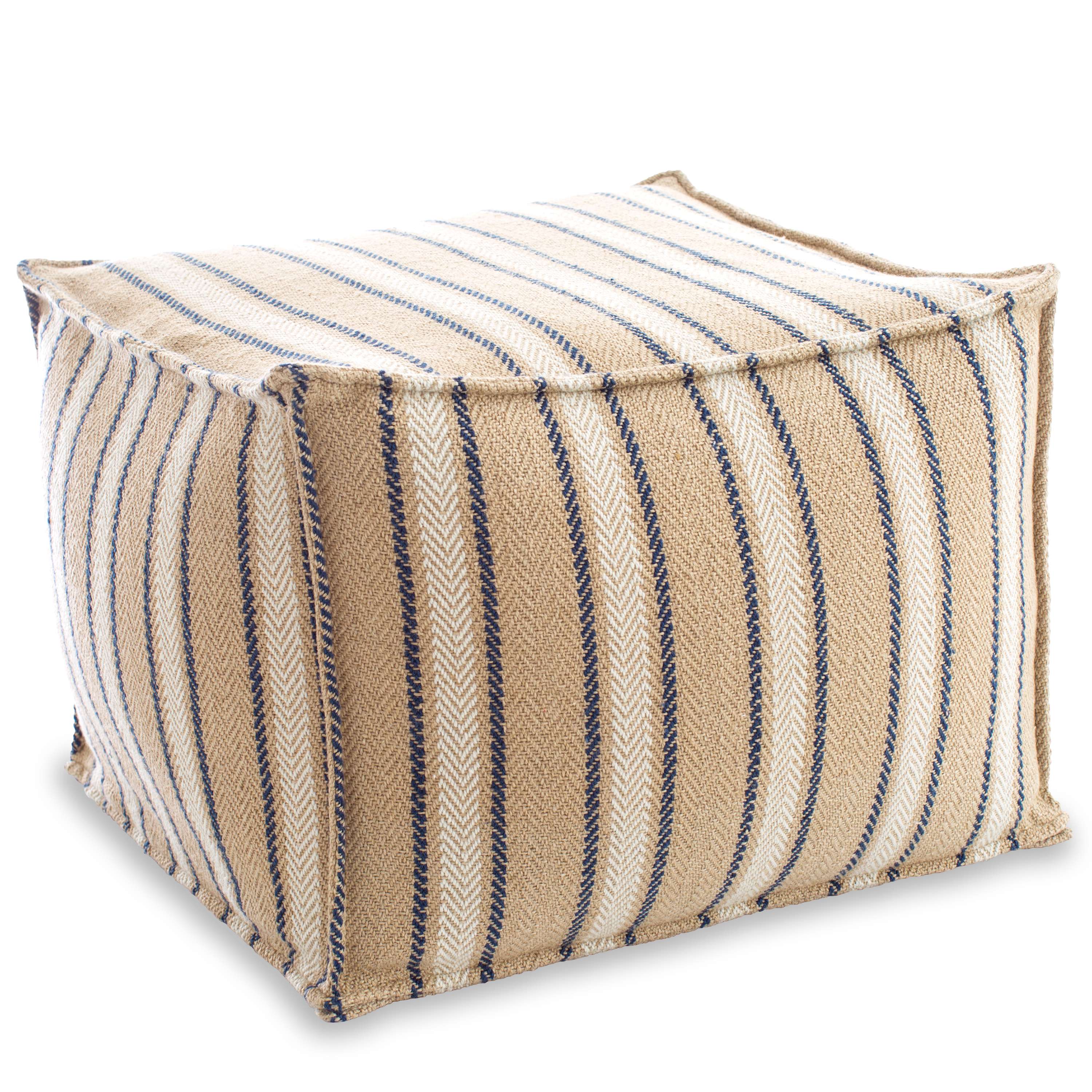 Cambridge Navy Indoor/Outdoor Pouf Fresh American