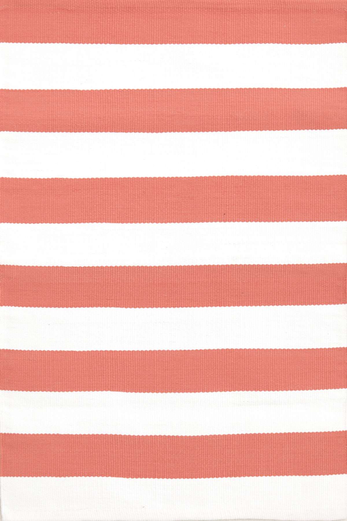 Catamaran Stripe Coral/White Indoor/Outdoor Rug | The Outlet