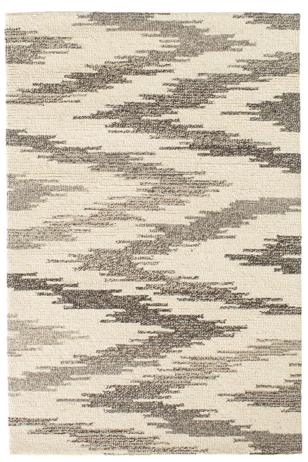 Chekat Grey Wool Micro Hooked Rug Dash & Albert