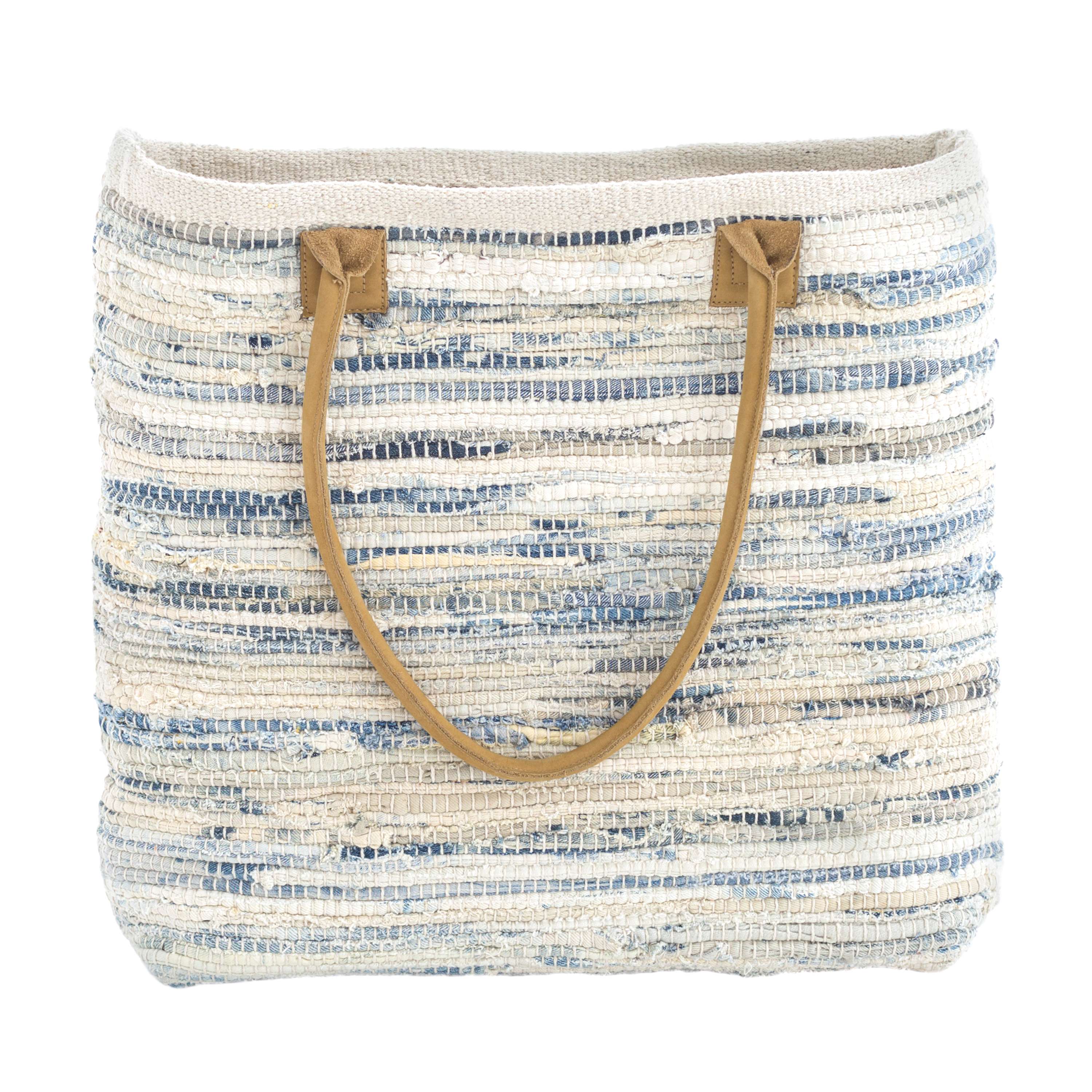 Denim Rag Woven Tote Bag Dash & Albert