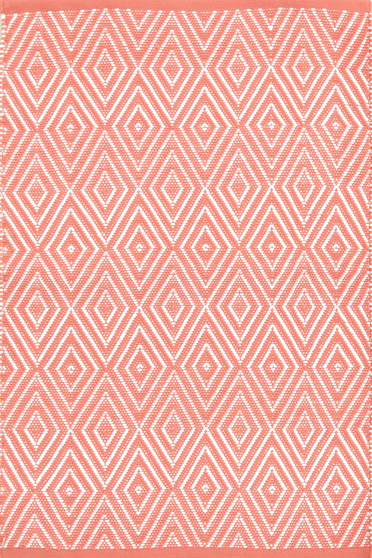 Diamond Coral/White Indoor/Outdoor Rug | Dash & Albert
