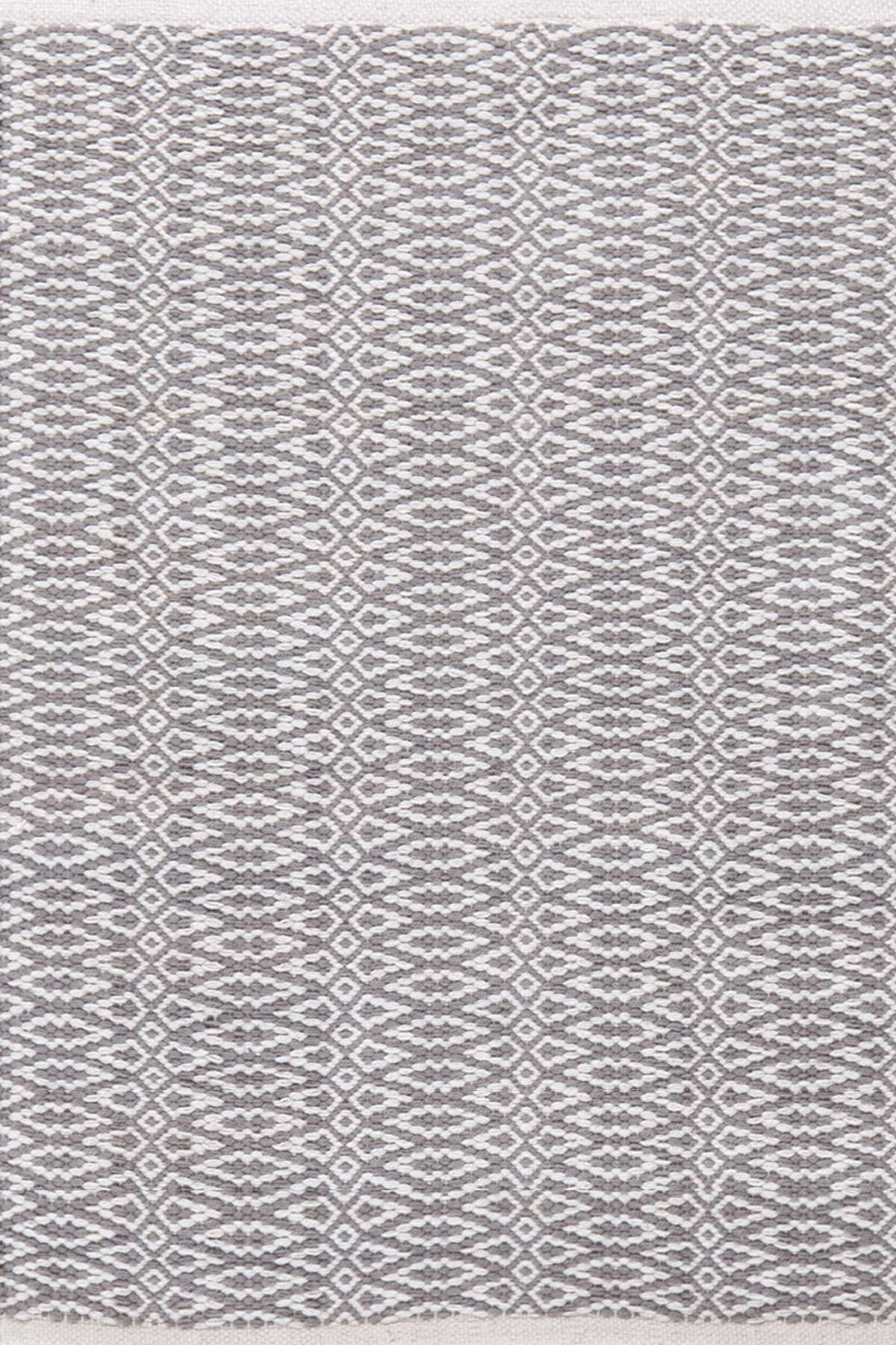 Fair Isle Grey/Platinum Cotton Woven Rug Dash & Albert