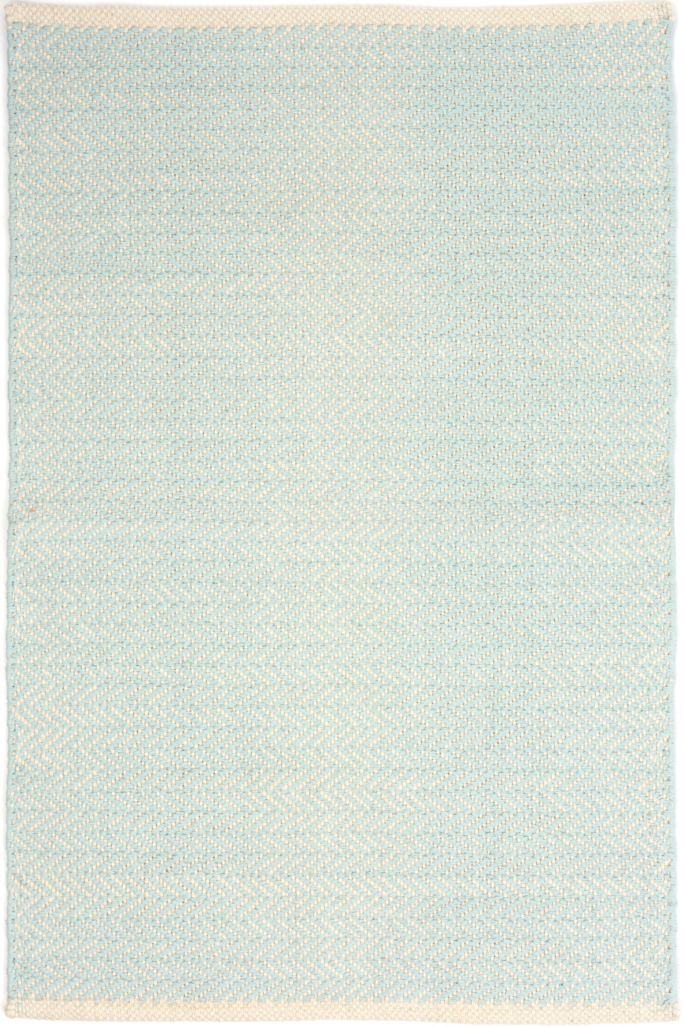 Herringbone Sky Woven Cotton Rug Dash & Albert