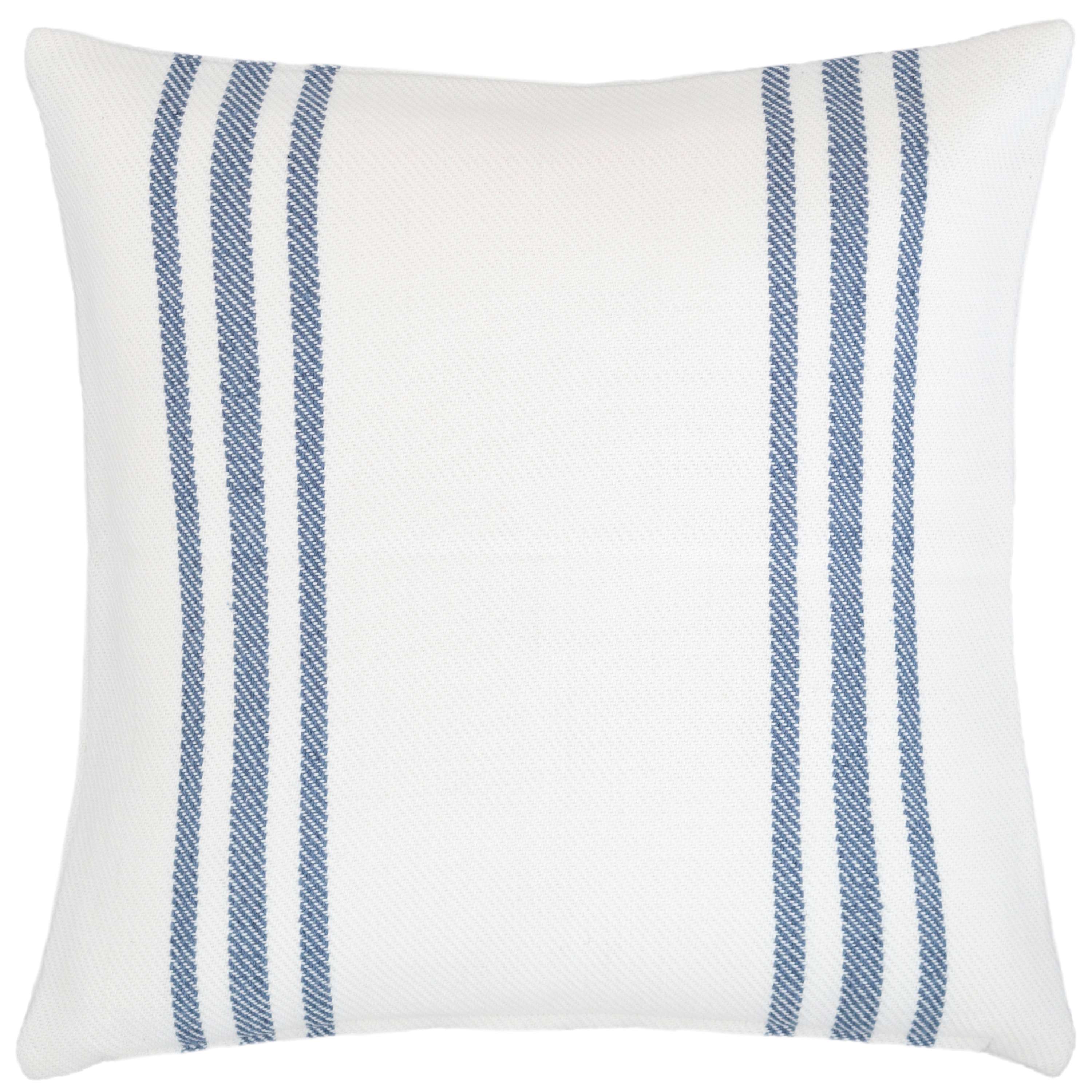 Lexington White/Denim Indoor/Outdoor Pillow Fresh American