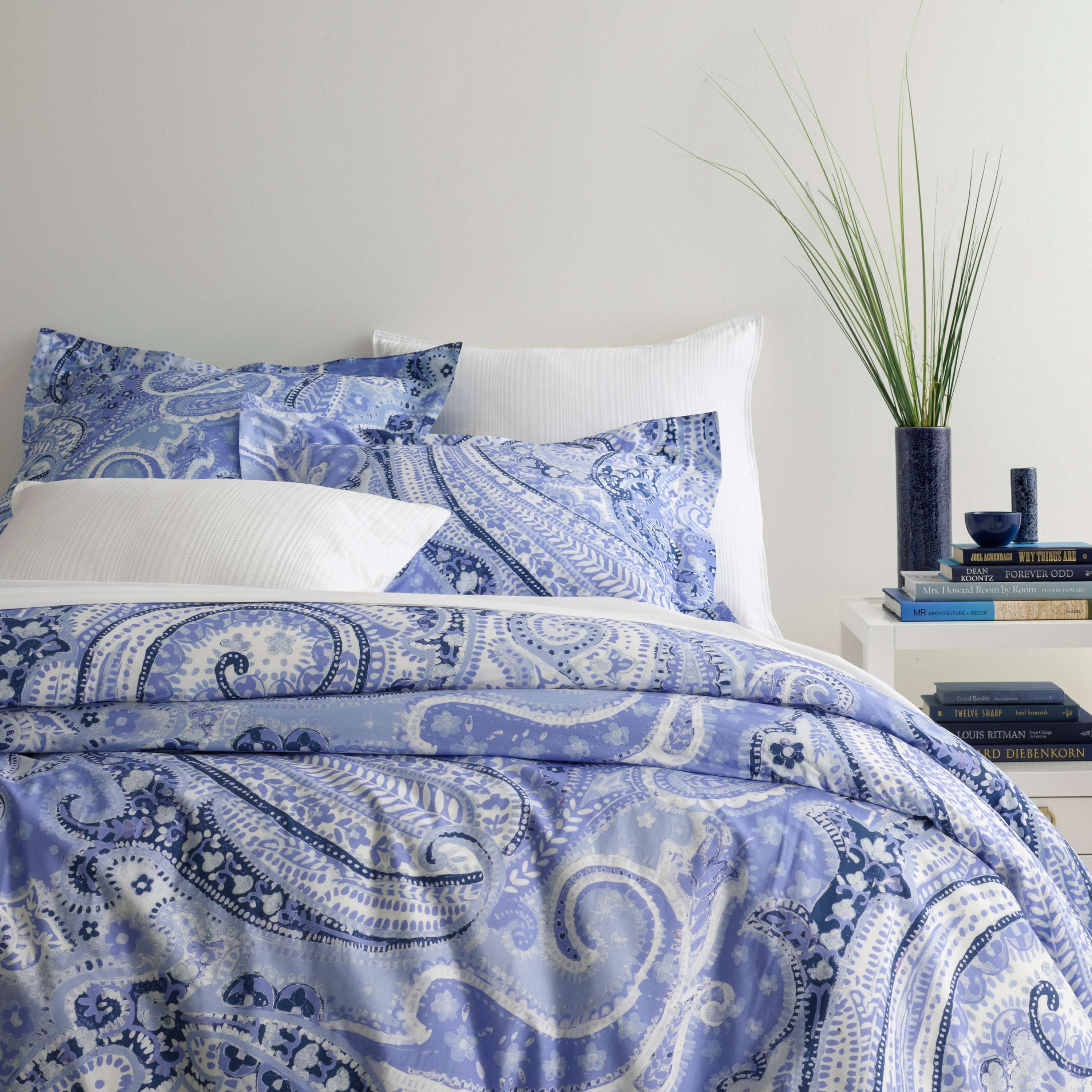 Lyric Paisley Blue Duvet Cover Pine Cone Hill