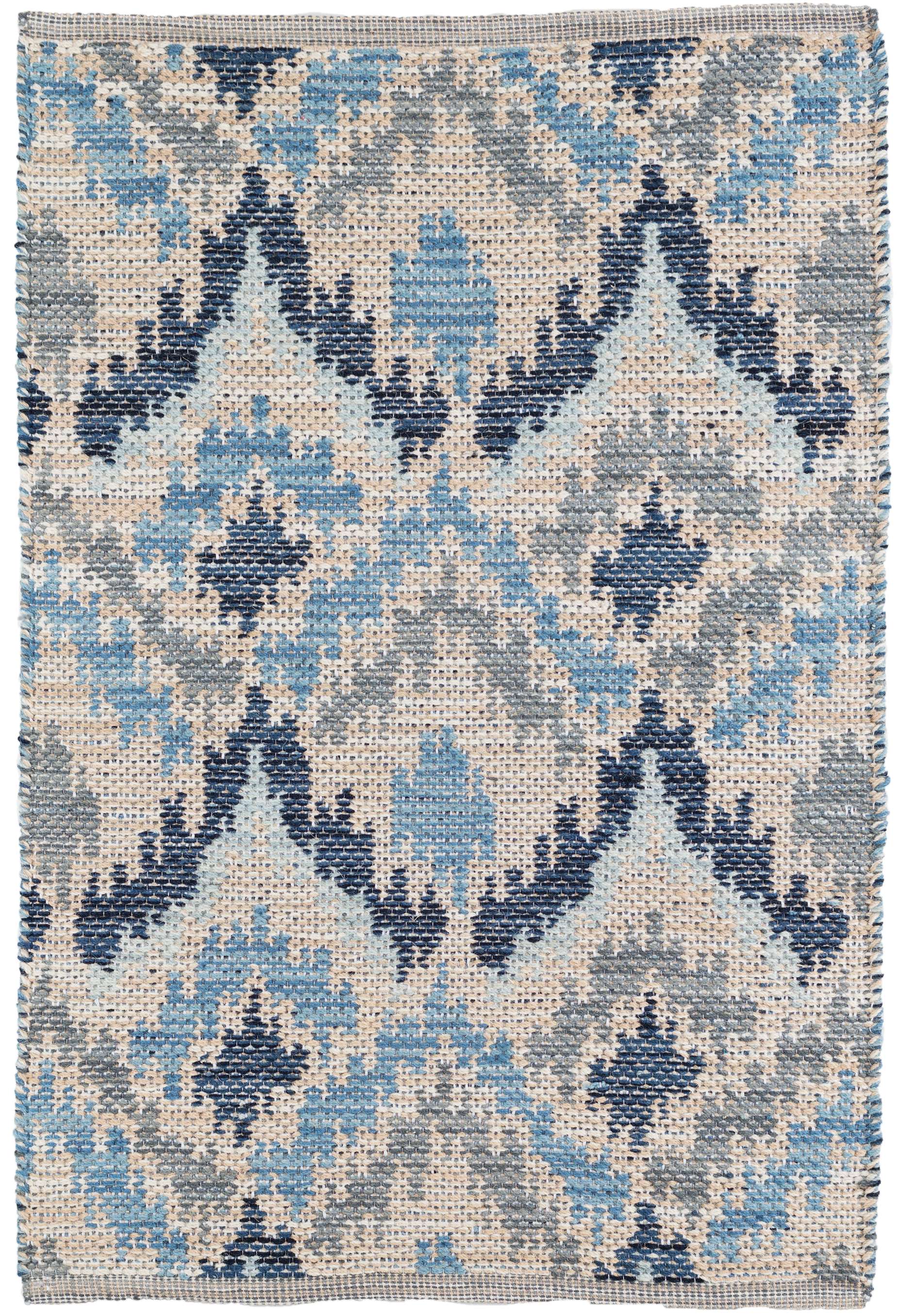 Medina Blue Jacquard Woven Wool Rug Dash & Albert