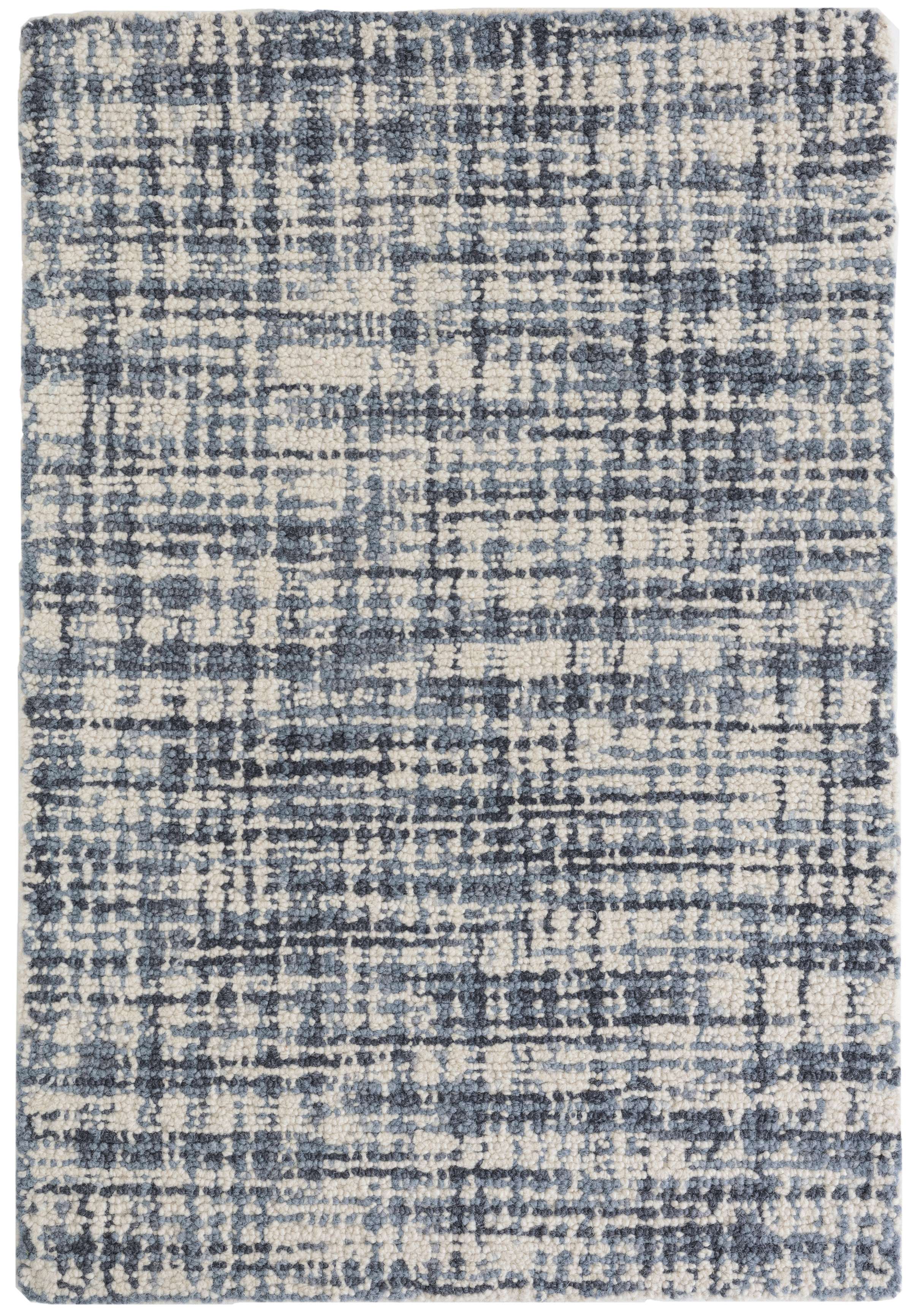Olio Blue Hooked Wool Rug Dash & Albert