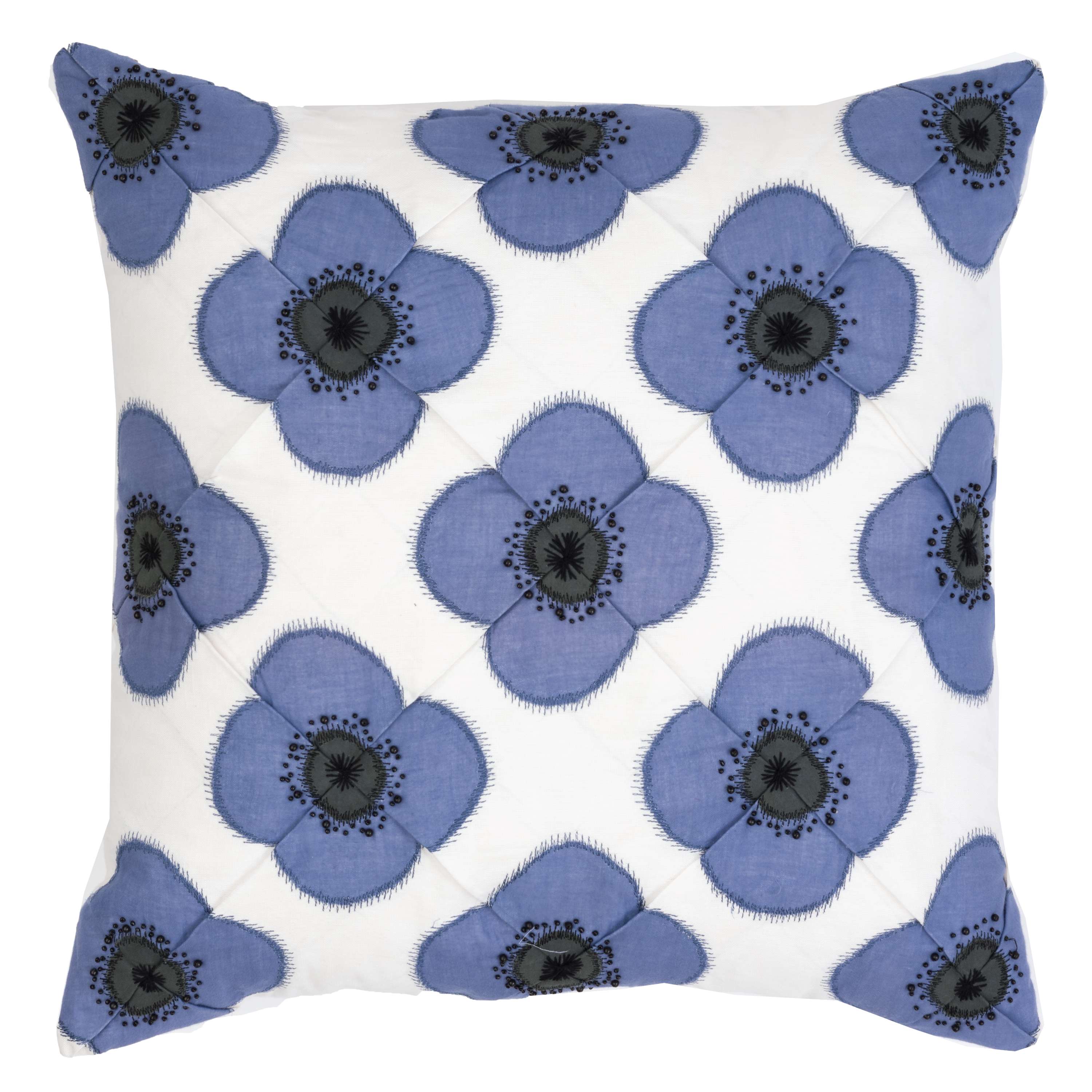 Poppy Blue Decorative Pillow The Outlet