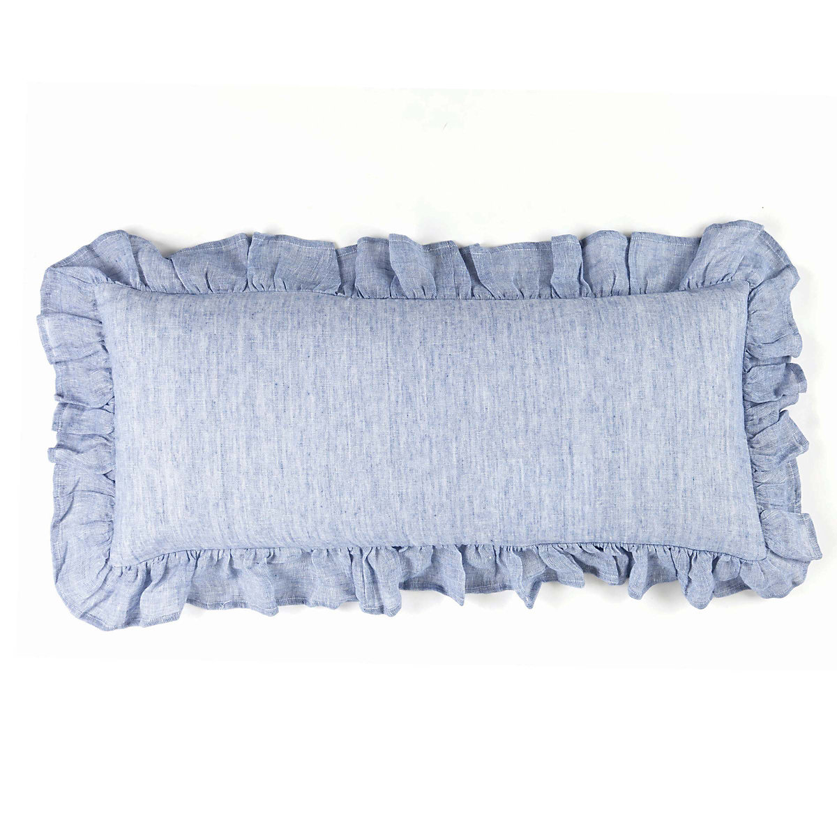 Savannah Linen Chambray French Blue Decorative Pillow Pine Cone Hill