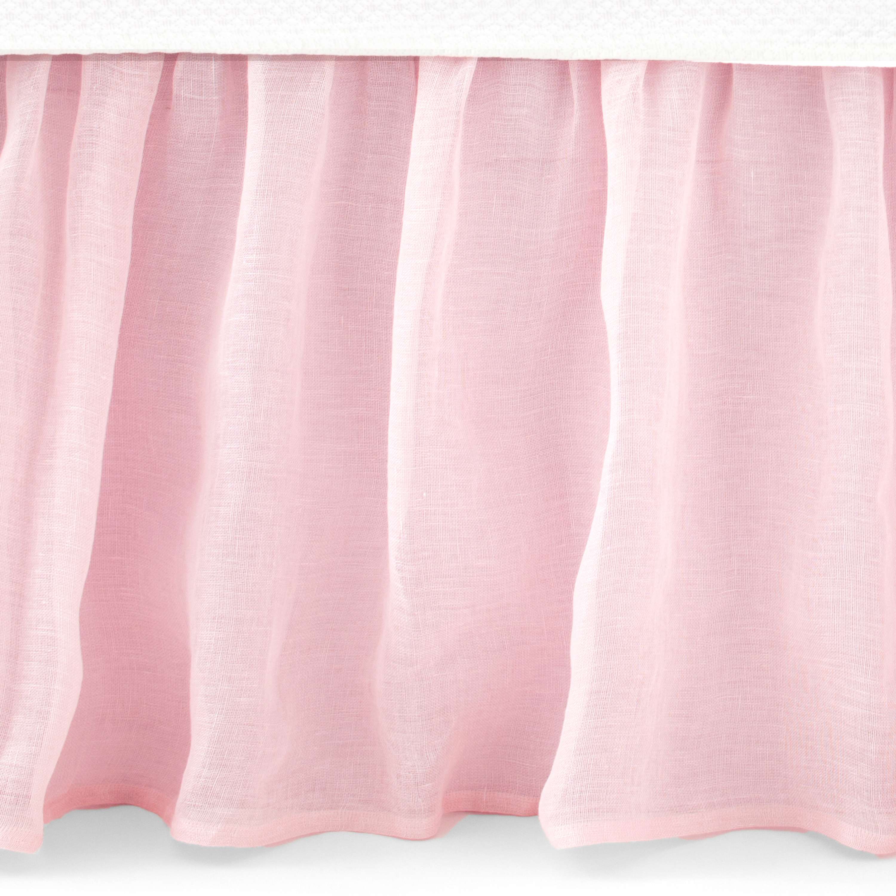 Savannah Linen Gauze Blush Bed Skirt Pine Cone Hill