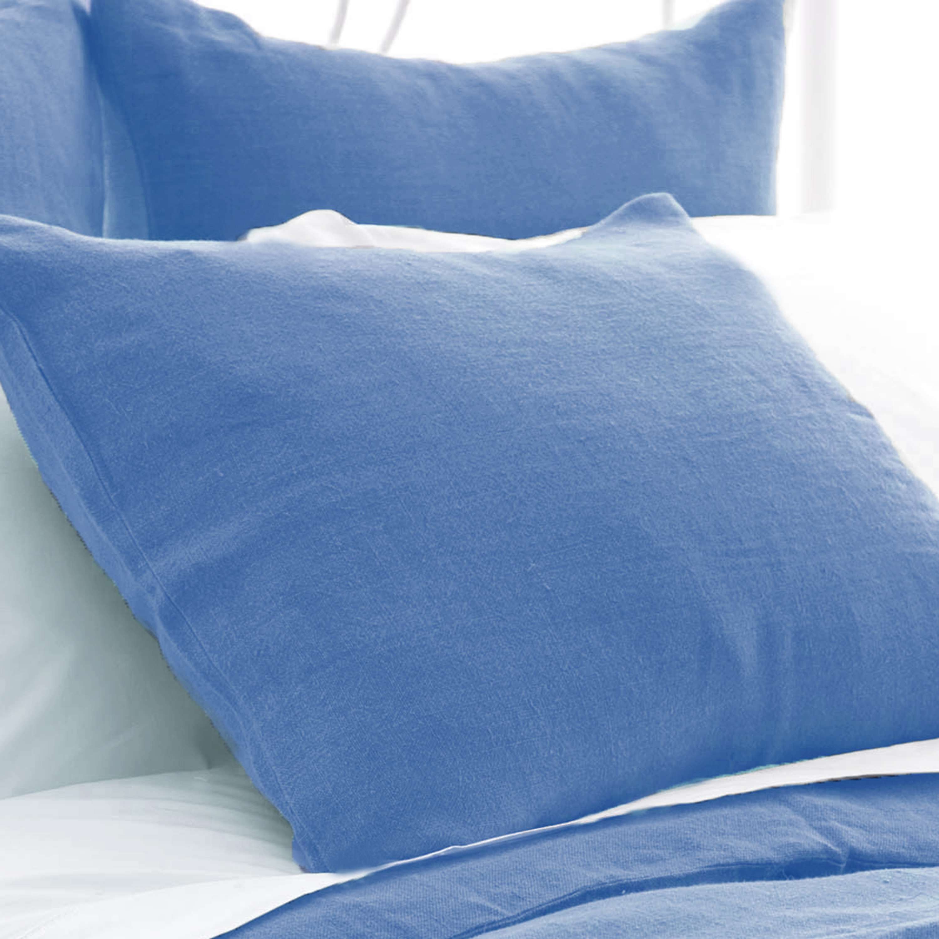 Stone Washed Linen French Blue Sham Pine Cone Hill