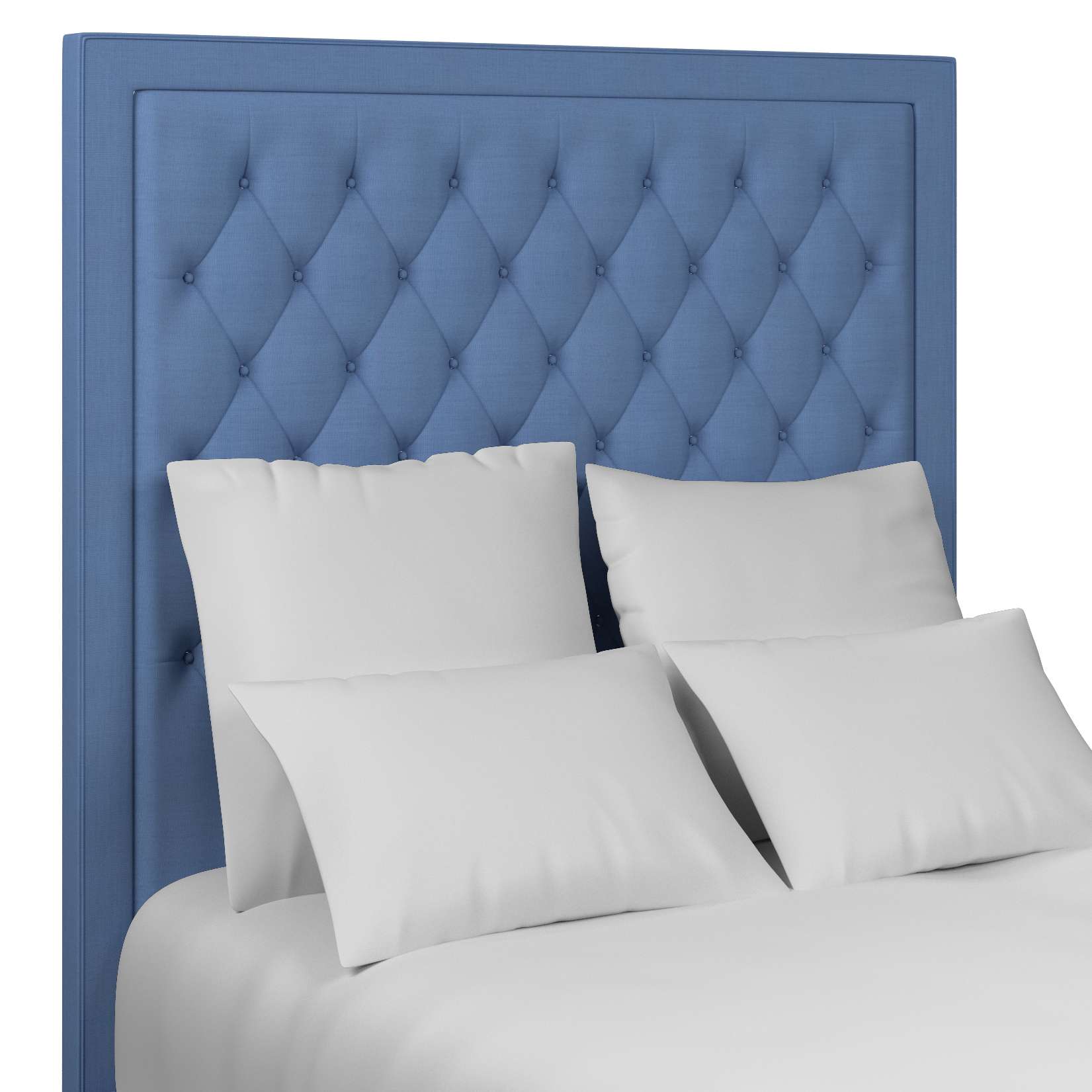 Estate Linen French Blue Stonington Tufted Headboard | Furniture