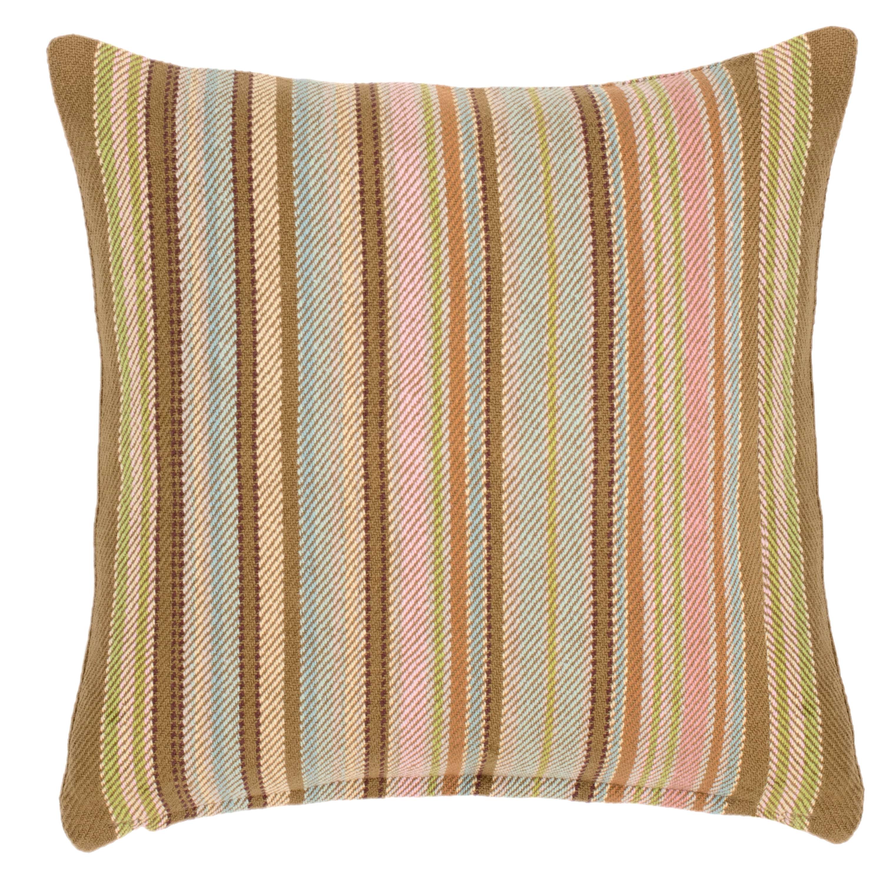 Zanzibar Ticking Woven Cotton Decorative Pillow Dash & Albert