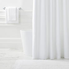 Arcadia White Matelassé Shower Curtain