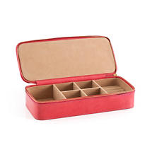 Audrey Leather Fuchsia Jewelry Box