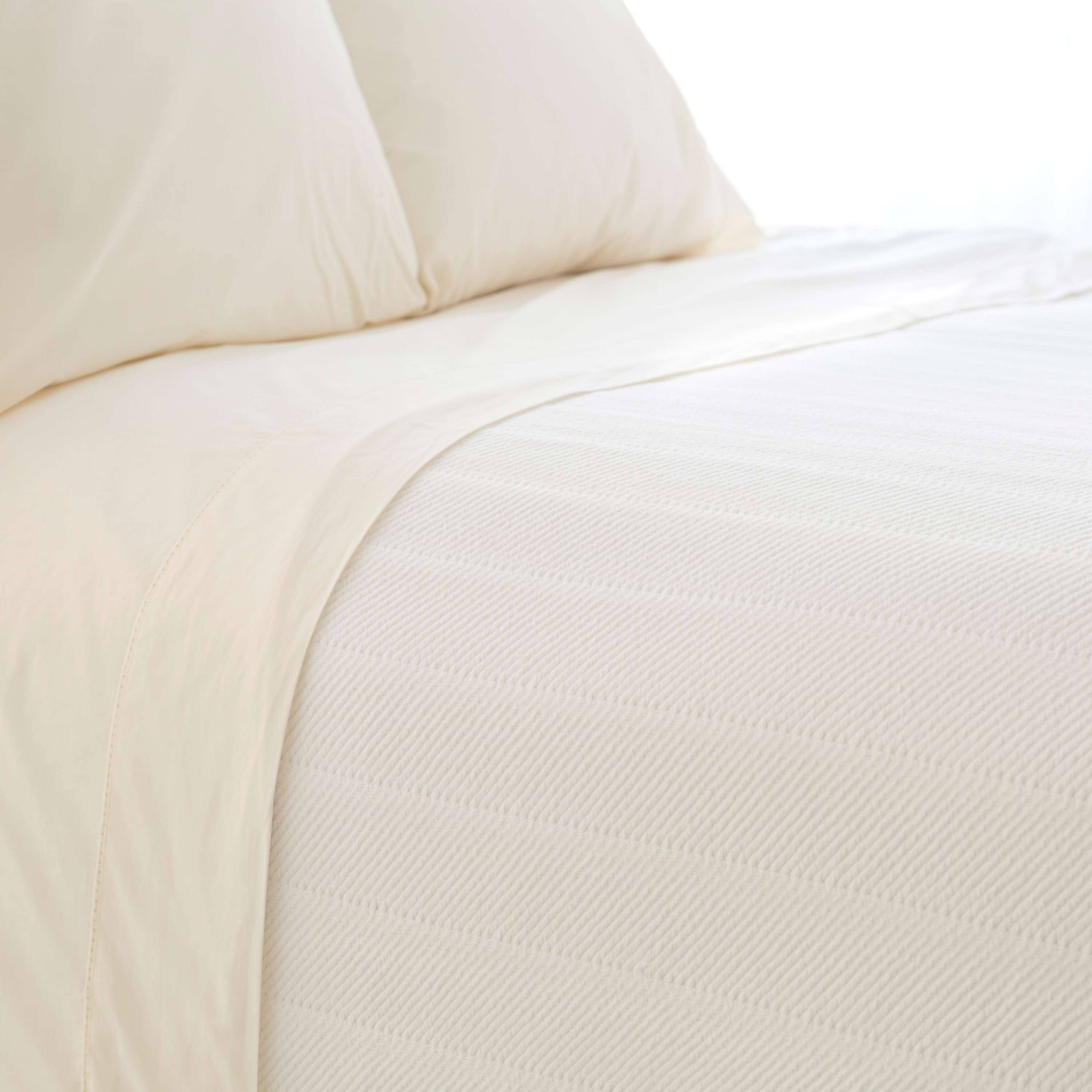 Avery White Cotton Blanket The Outlet