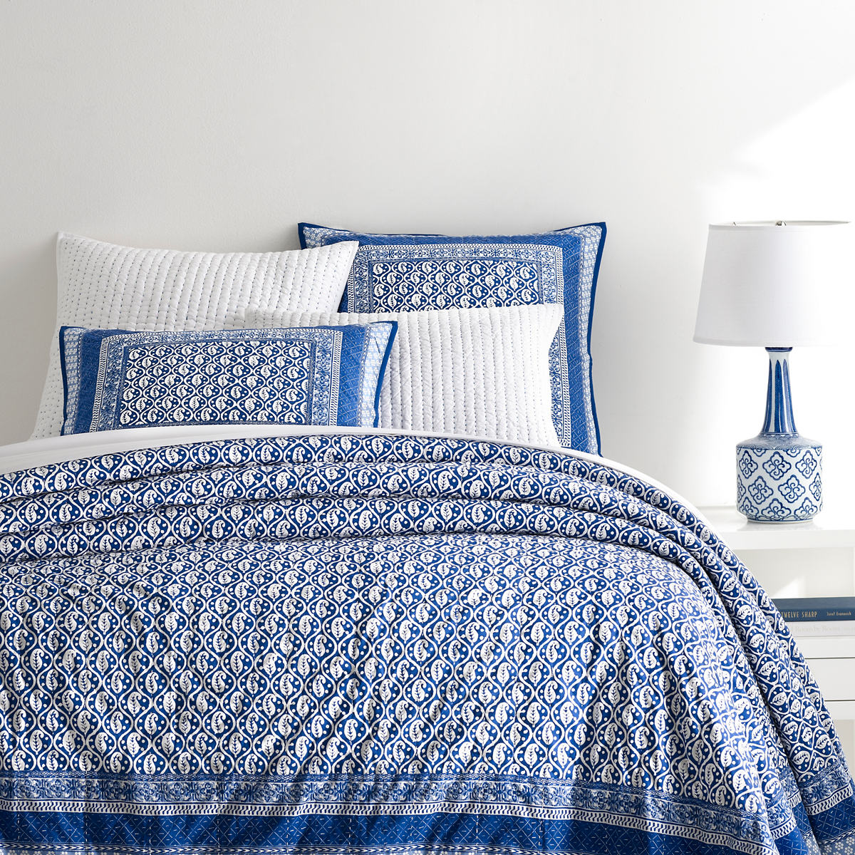 Batik Blue Coverlet Pine Cone Hill, Blue Bedspreads Queen Size