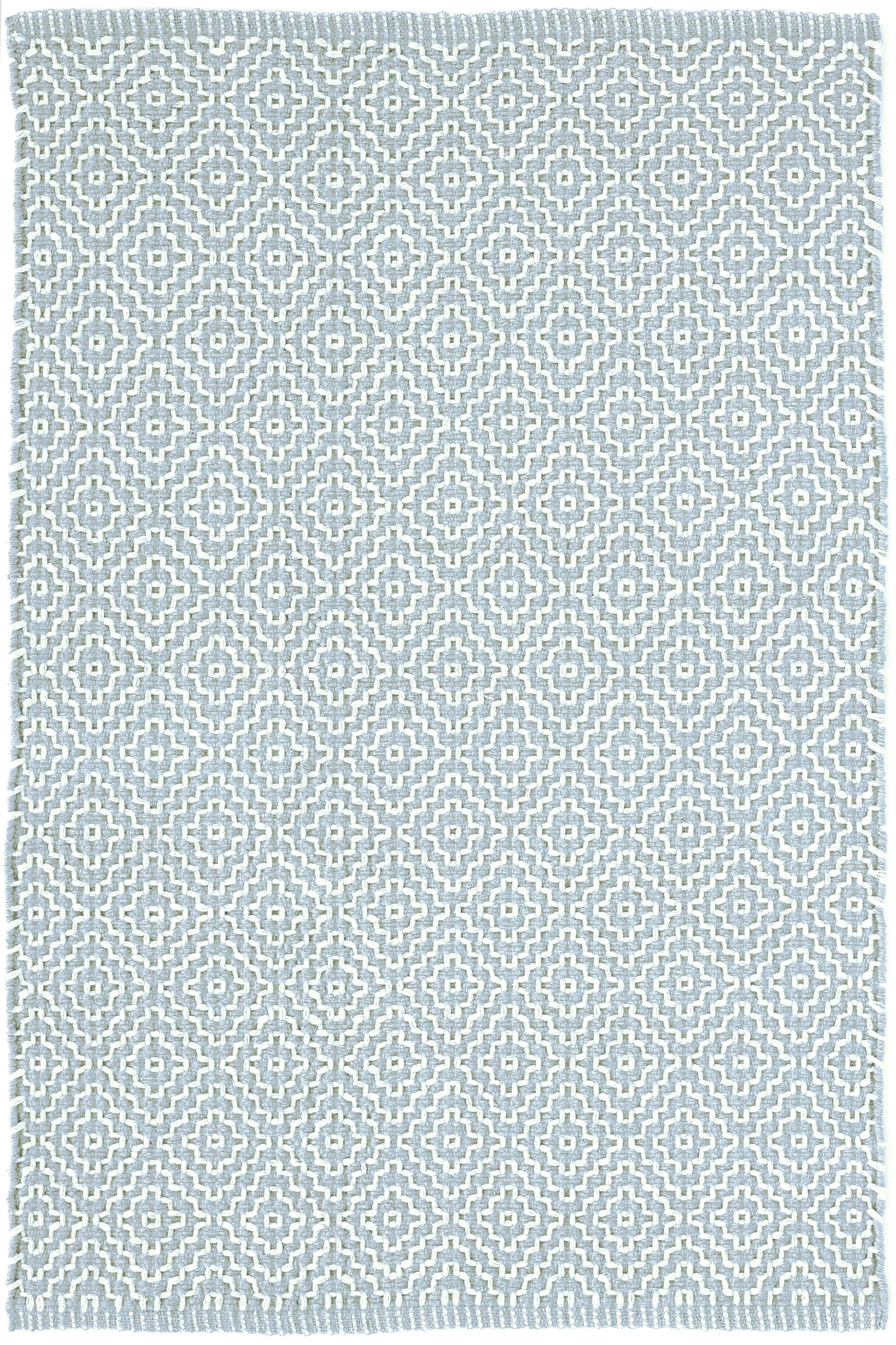 White navy rug