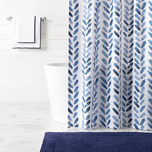Blue Brush Shower Curtain