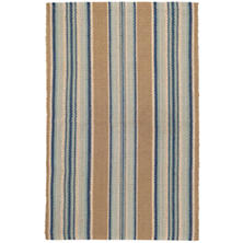 Blue Heron Stripe Woven Cotton Rug