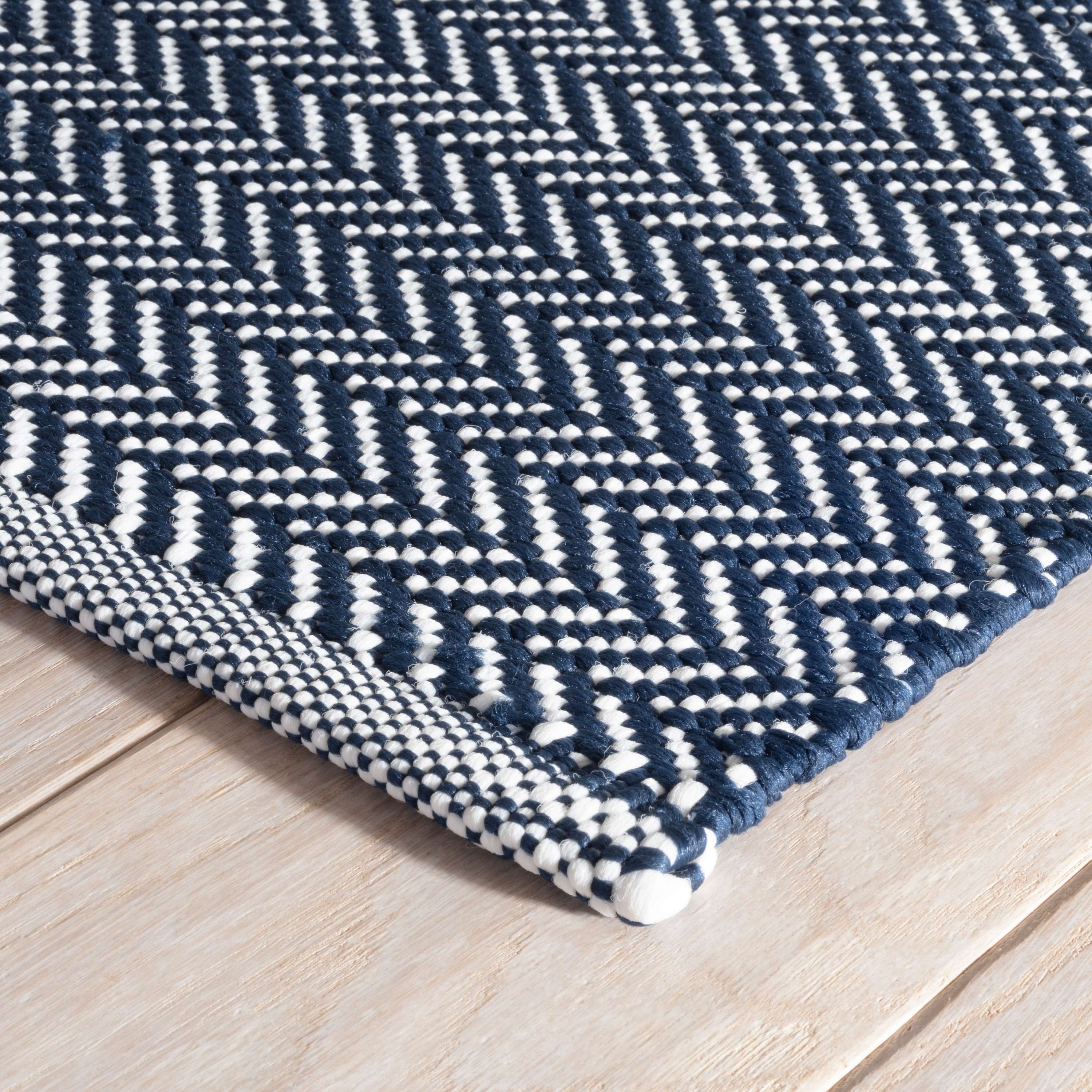 Dash & Albert Herringbone DA291 Linen Rug 8'0x10'0