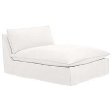 White Hollingsworth Slipcovered Chaise