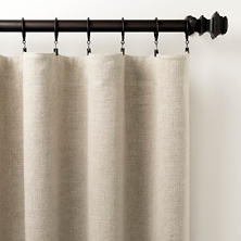 Stone Washed Linen Pearl Grey Curtain Panel