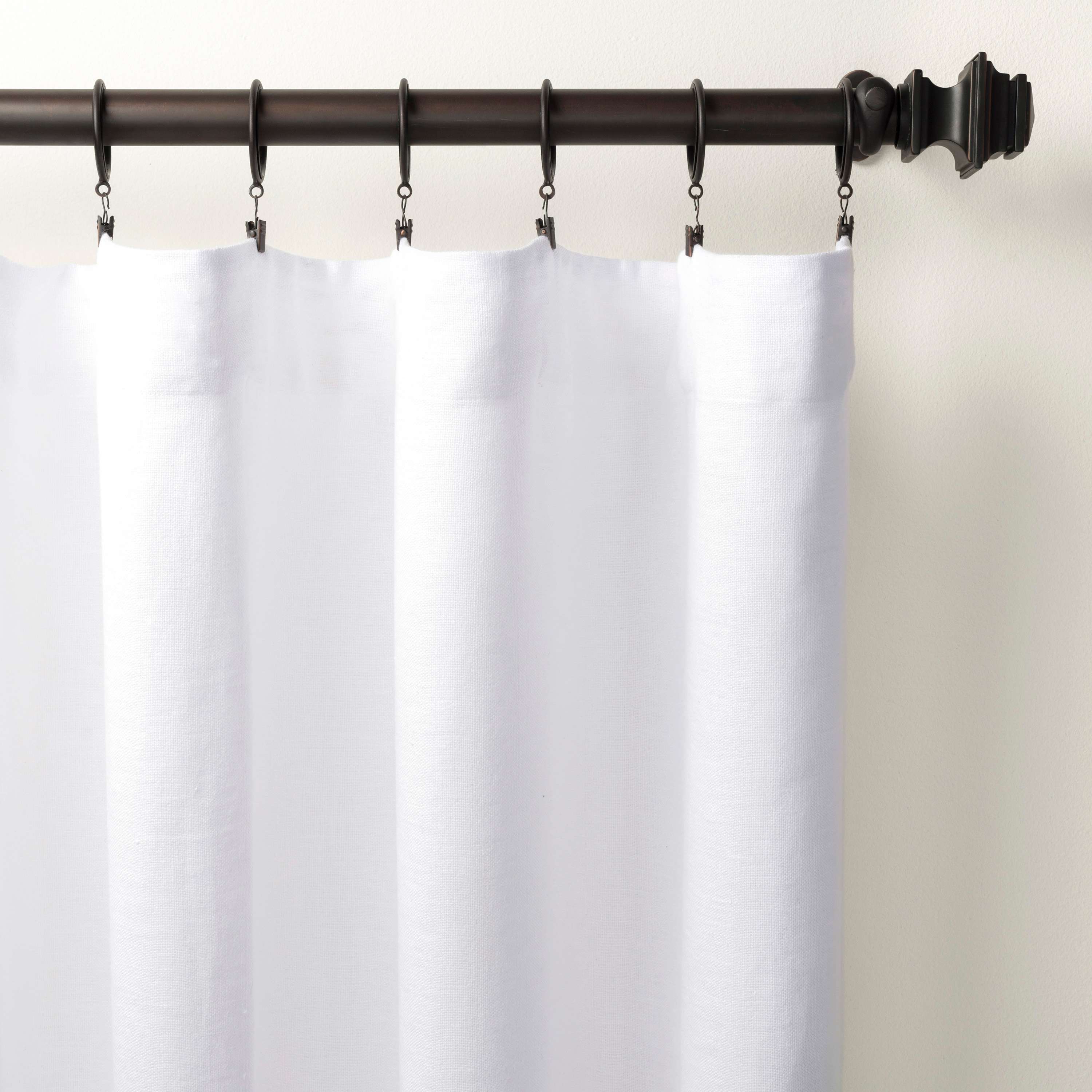 Stone Washed Linen White Curtain Panel | Pine Cone Hill