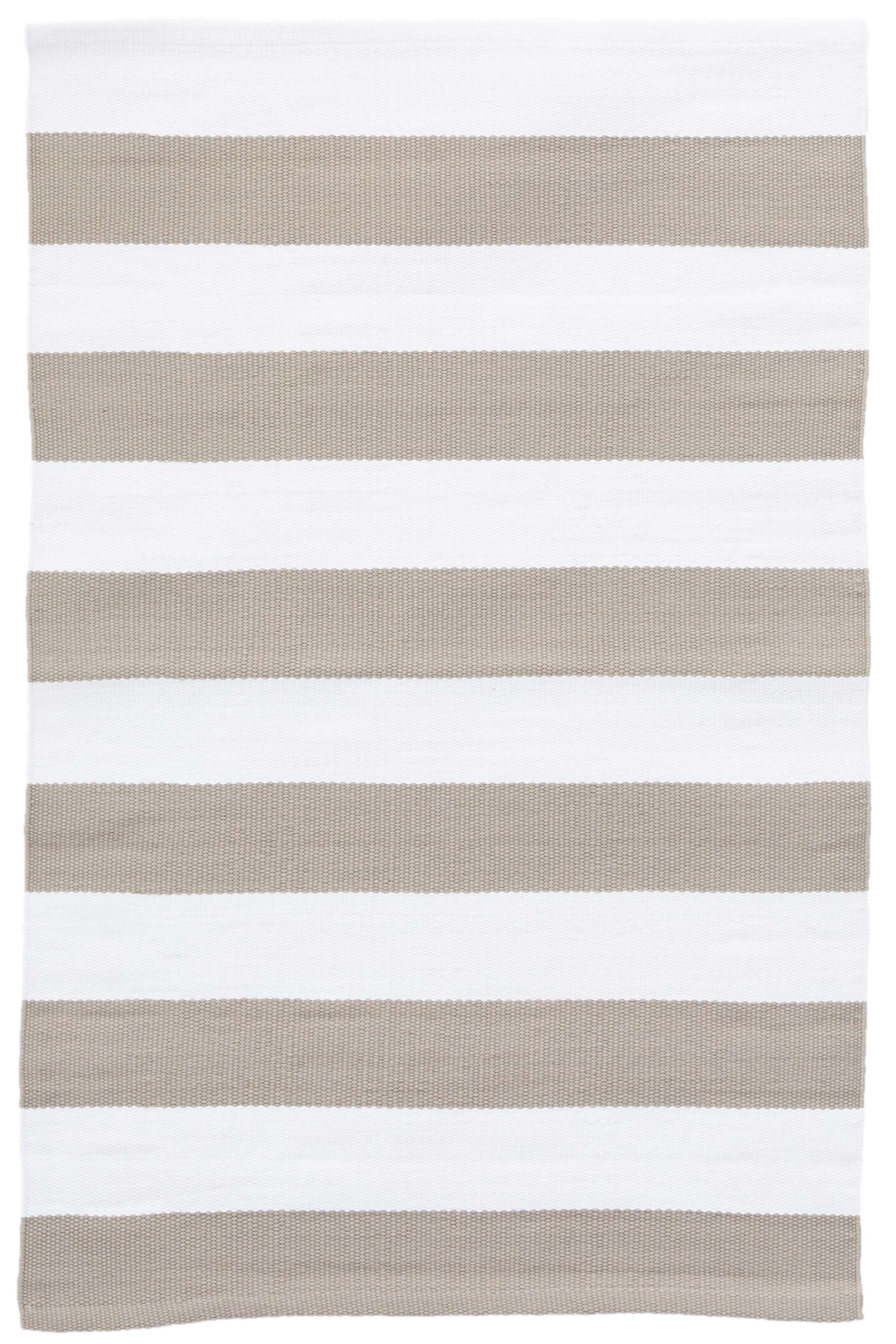 Catamaran Stripe Platinum/White Indoor/Outdoor Rug Dash & Albert