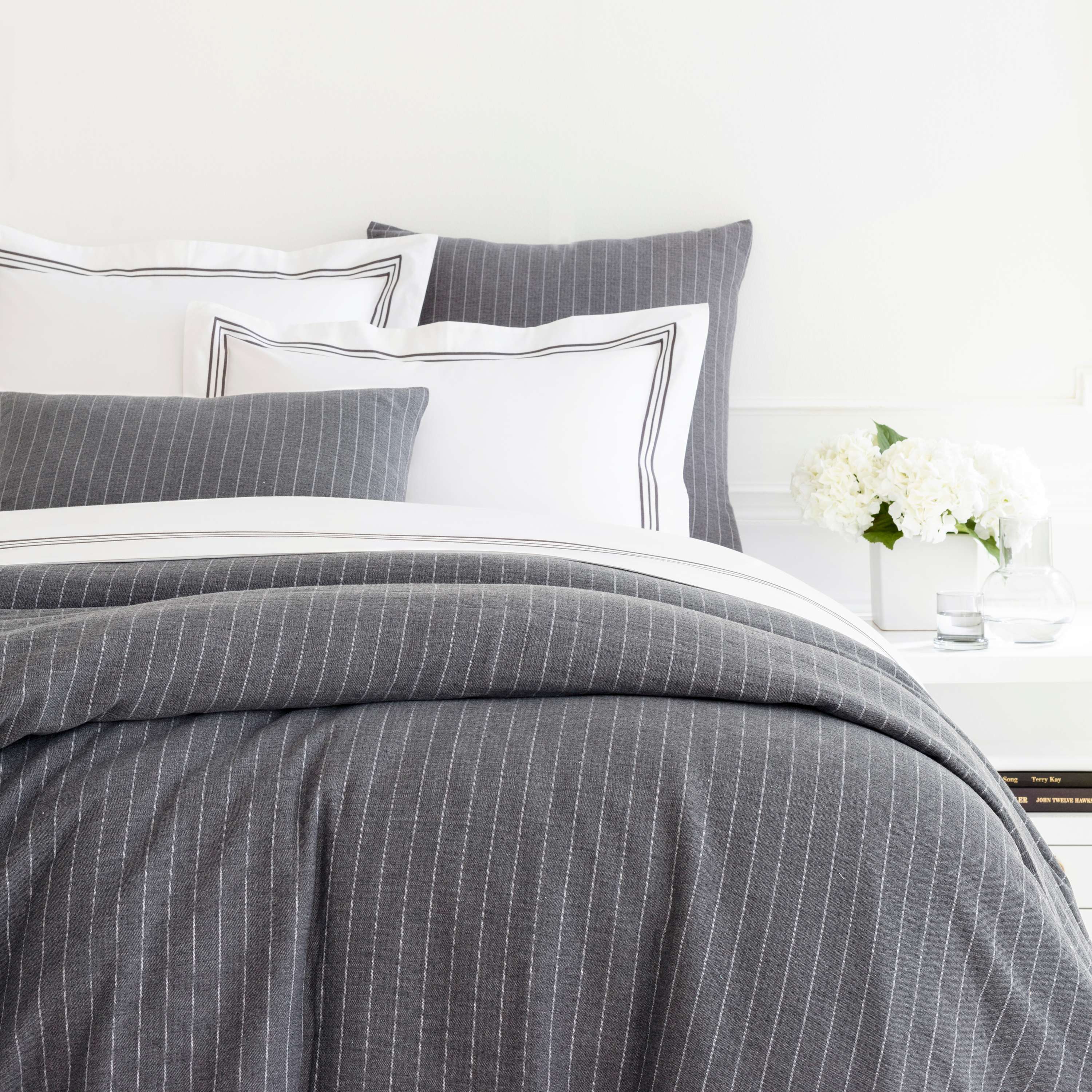 Grey Stripe Duvet Covers And Duvet Bedding Collections By Pine