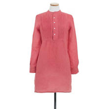 Chambray Pleated Linen Pink Tunic
