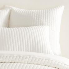 Comfy Cotton Dove White Quilted Sham