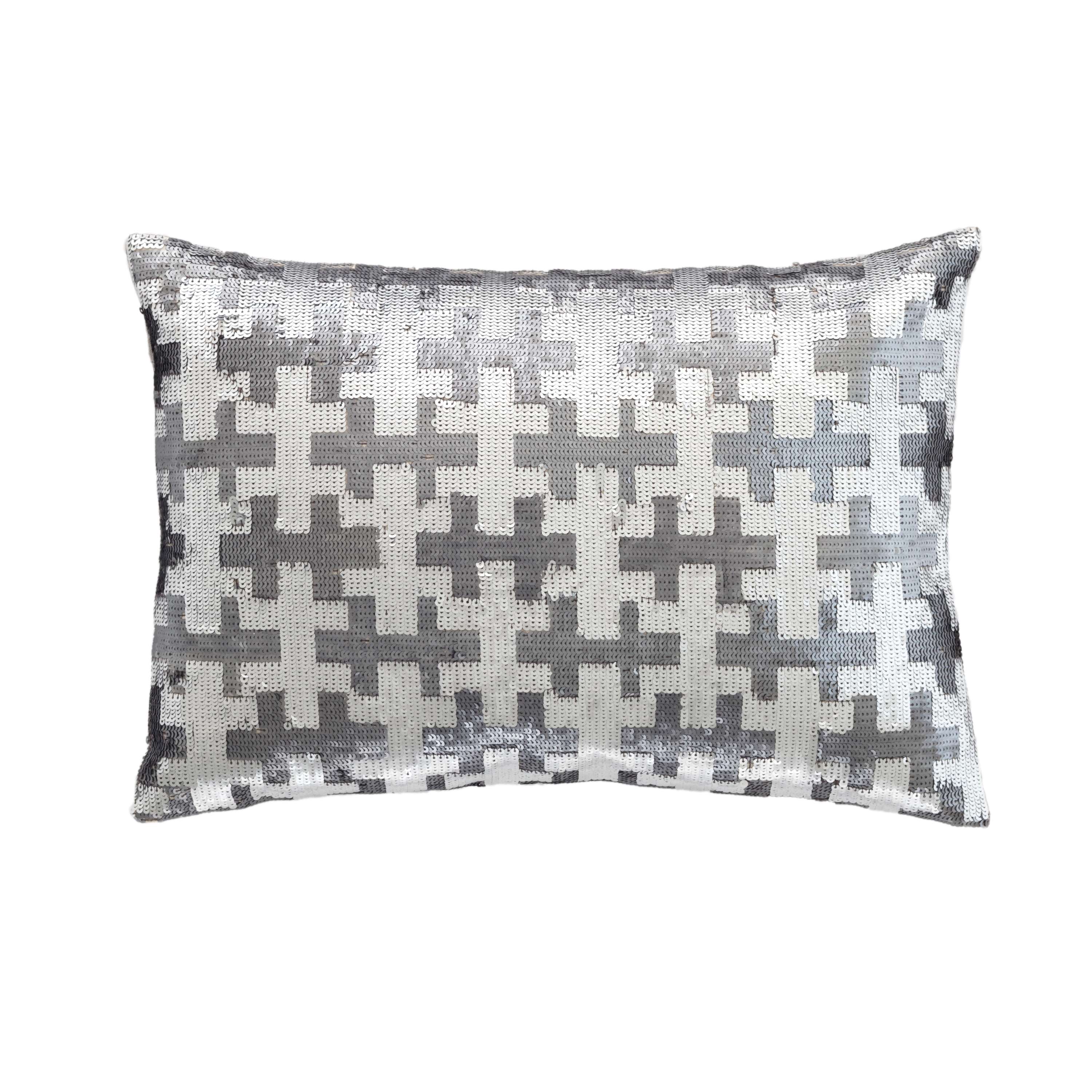 Crisscross Sequin Decorative Pillow The Outlet