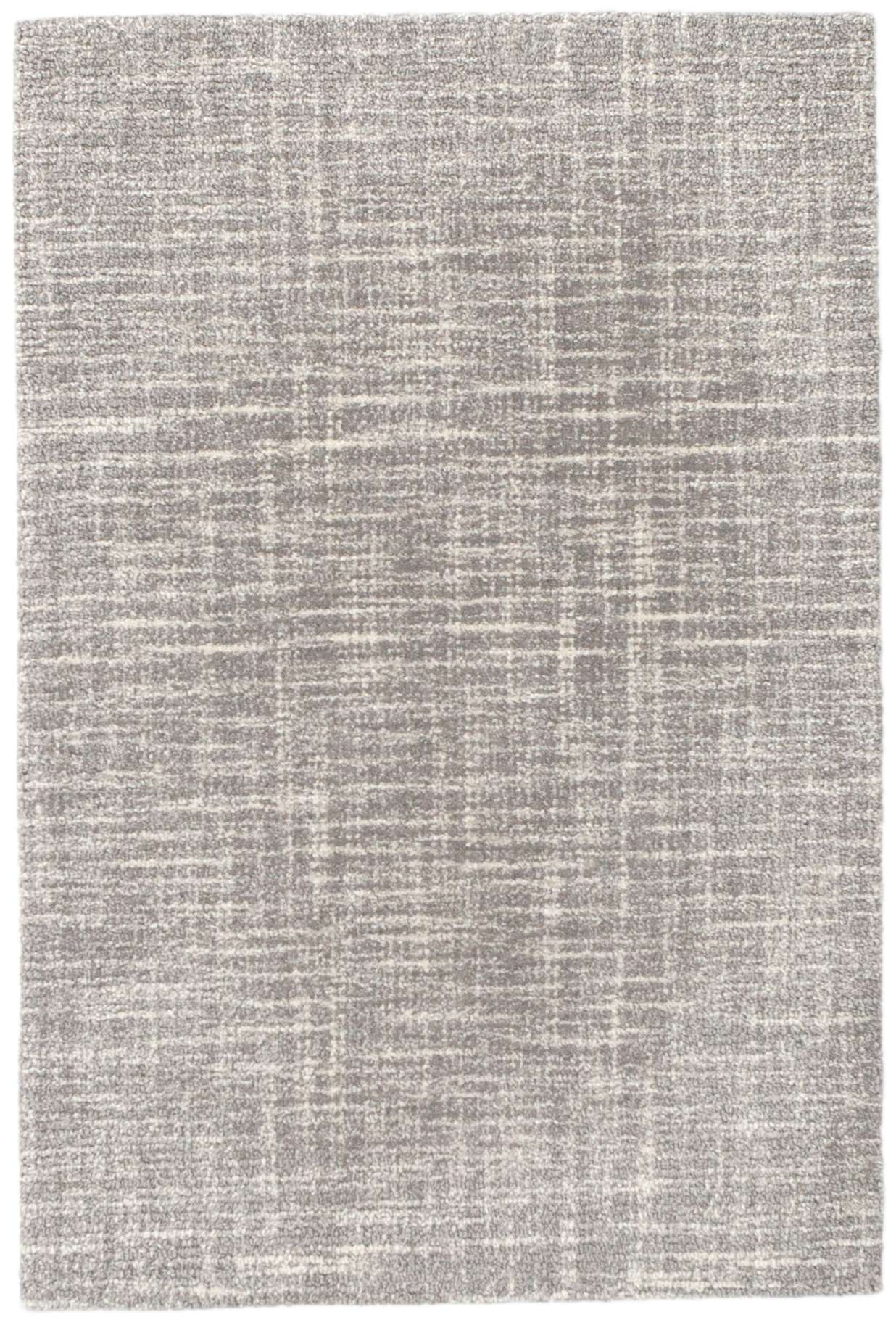 Crosshatch Dove Grey Micro Hooked Wool Rug Dash & Albert