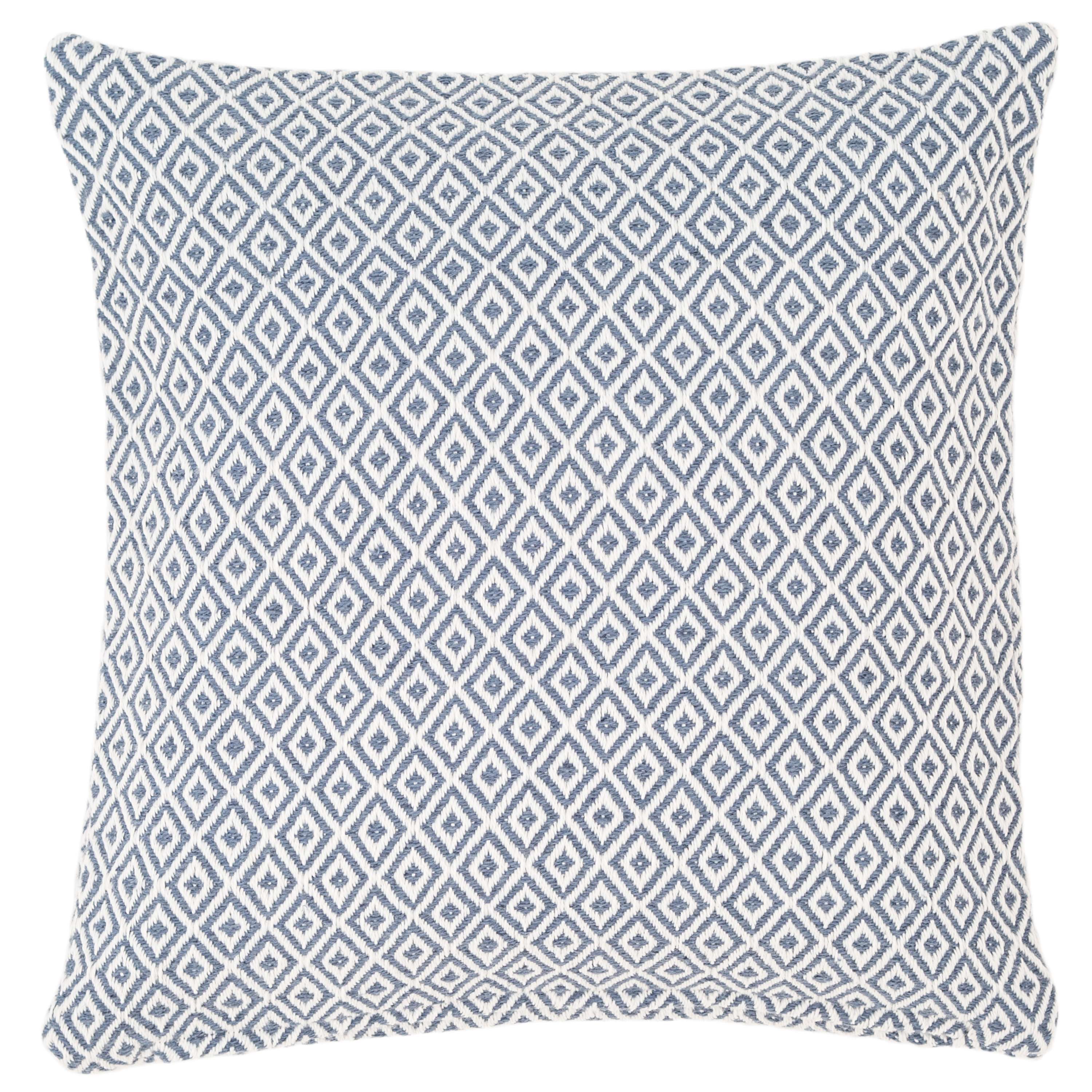 Crystal Denim/White Indoor/Outdoor Pillow Fresh American