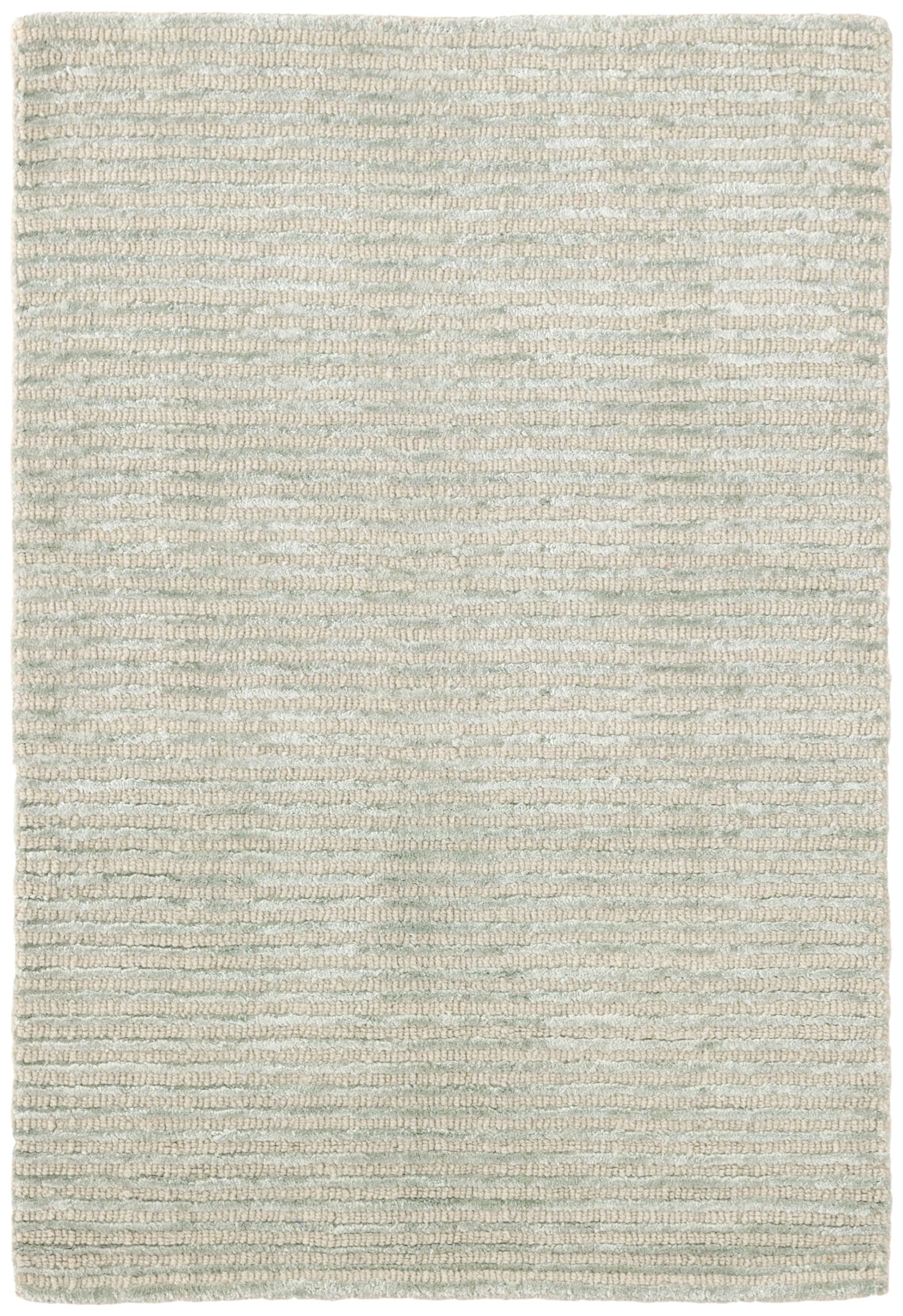 Cut Stripe Ocean Hand Knotted Viscose/Wool Rug Dash & Albert