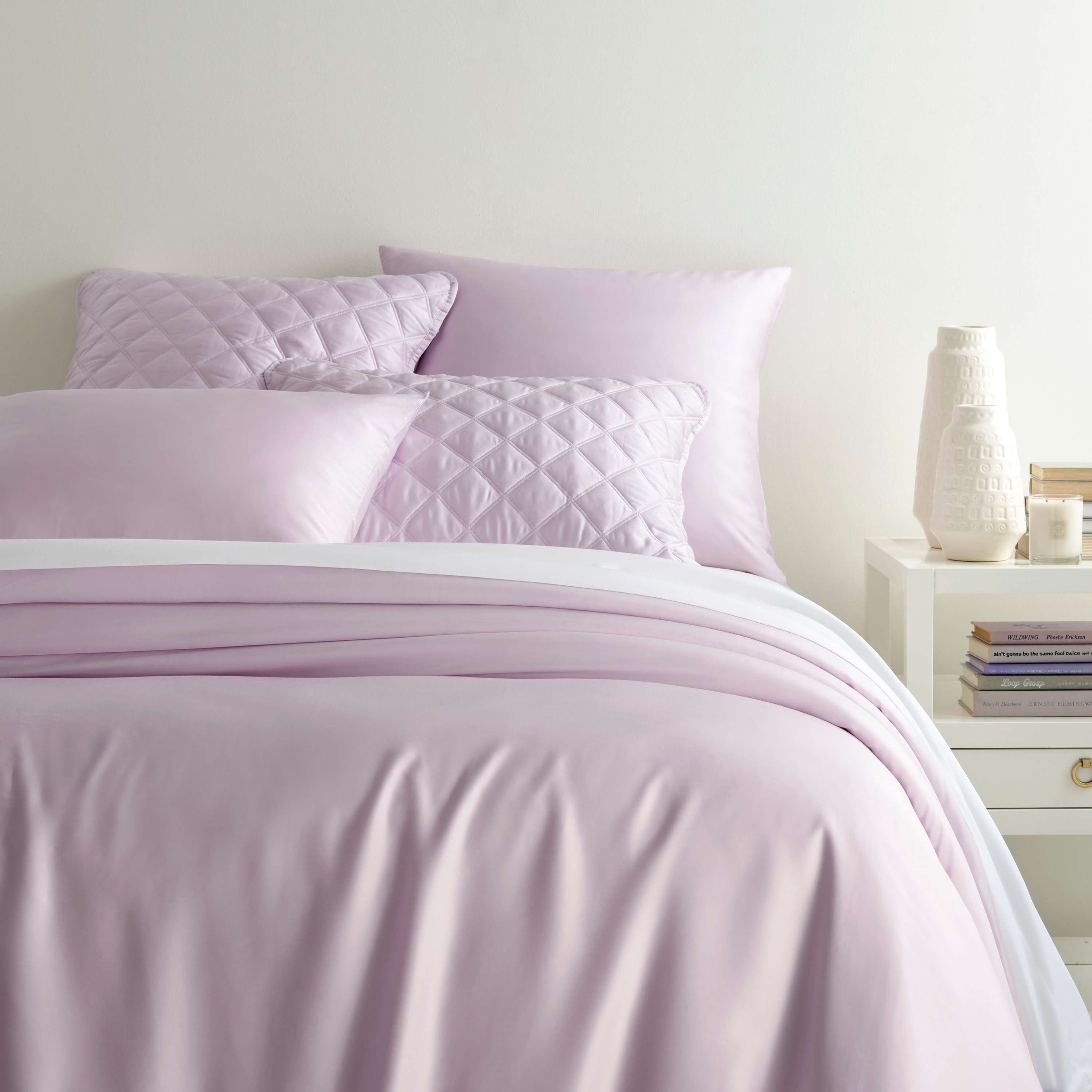 Silken Solid Pale Lilac Duvet Cover The Outlet