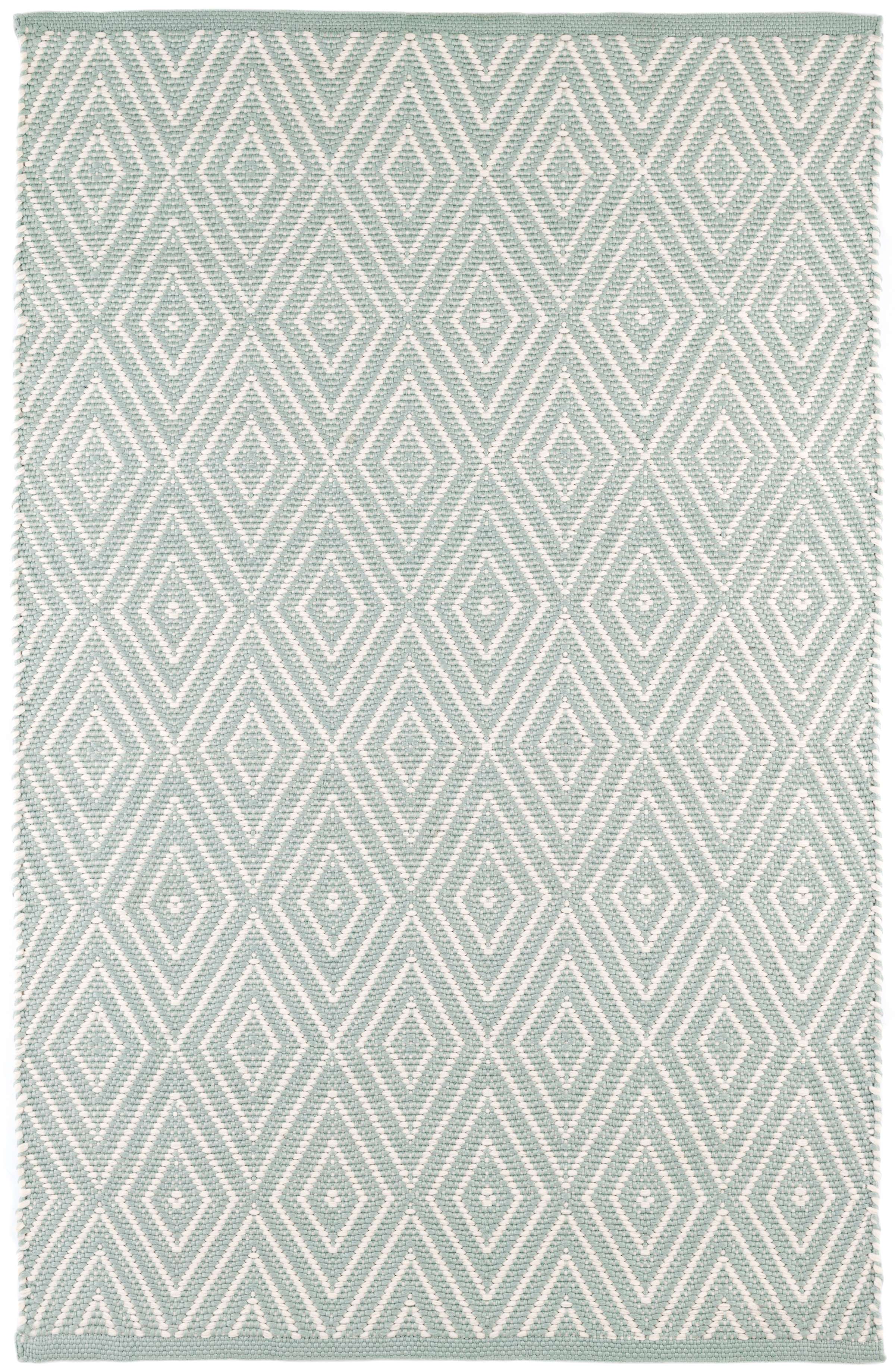 Diamond Light Blue Ivory Indoor Outdoor Rug Dash Albert