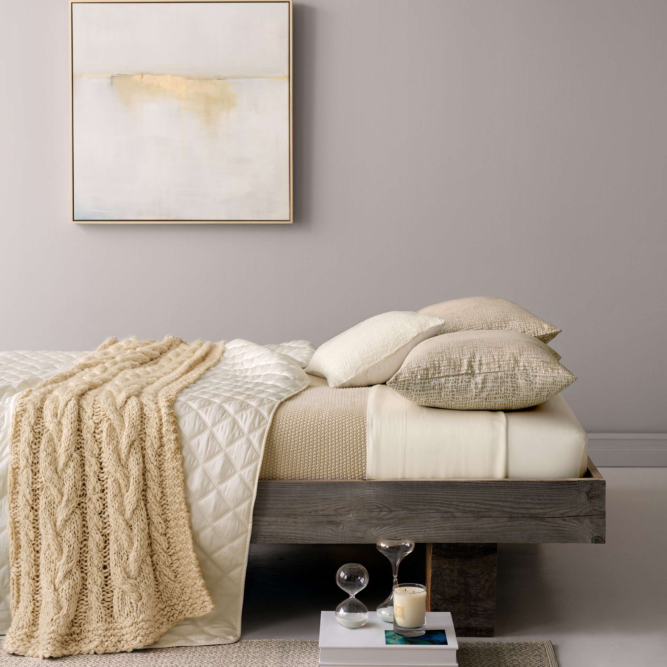 Gloss Velvet Ivory Decorative Pillow