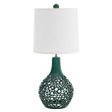 Green Lady Teardrop Lacey Table Lamp