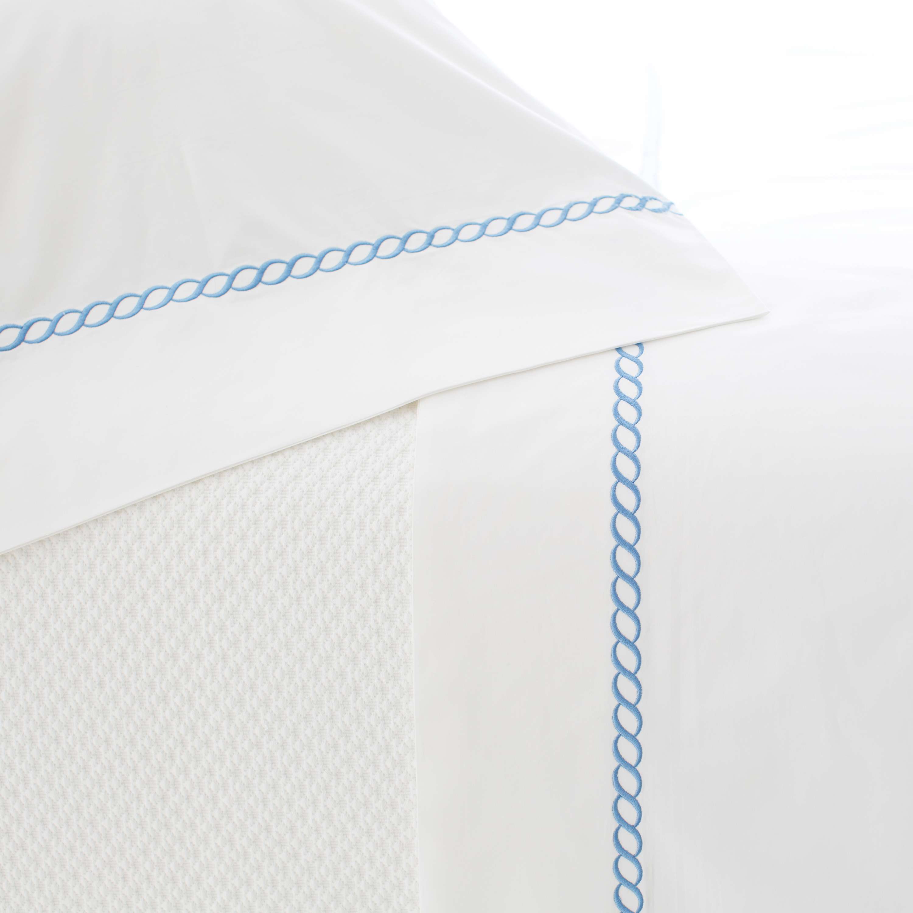 Helix French Blue Flat Sheet | Pine Cone Hill