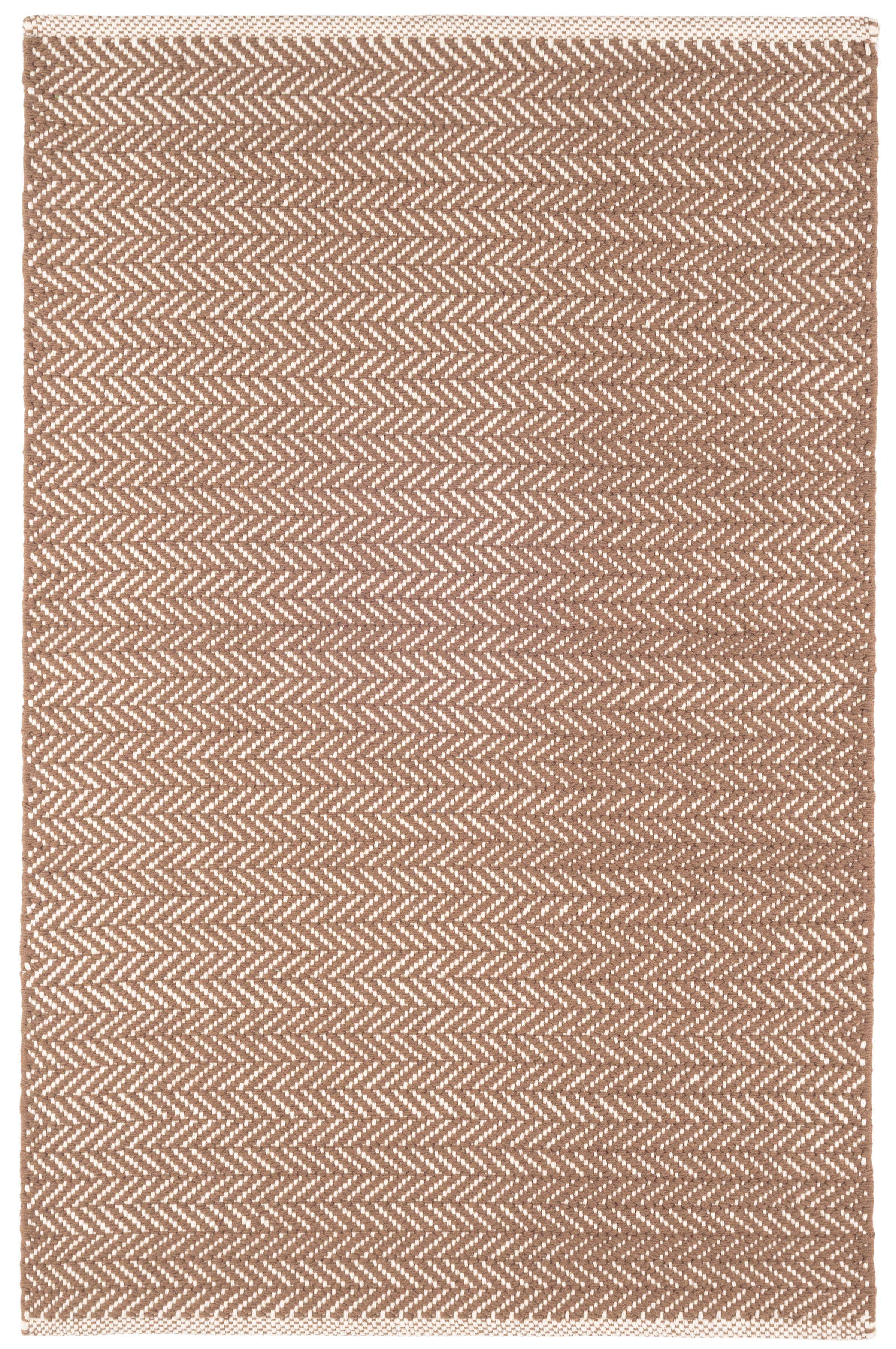 Herringbone Stone Woven Cotton Rug Dash & Albert