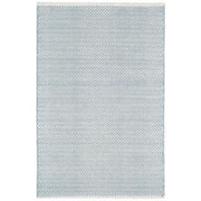 Herringbone Swedish Blue Woven Cotton Rug