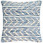 Hobnail Herringbone Blue Indoor/Outdoor Pillow
