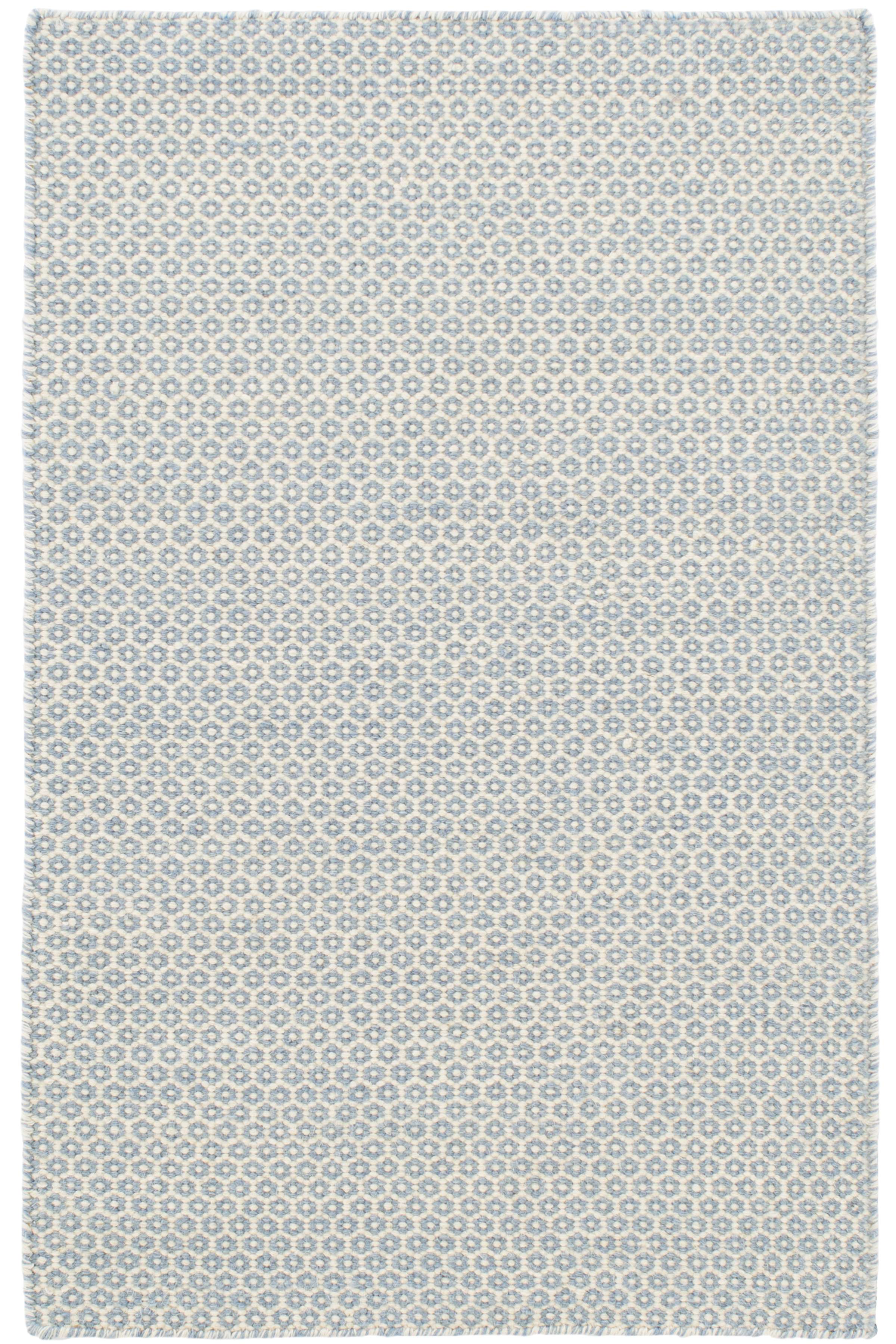 French Blue/Ivory Woven Wool Rug Dash & Albert