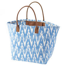 Ikat Woven French Blue Tote Bag