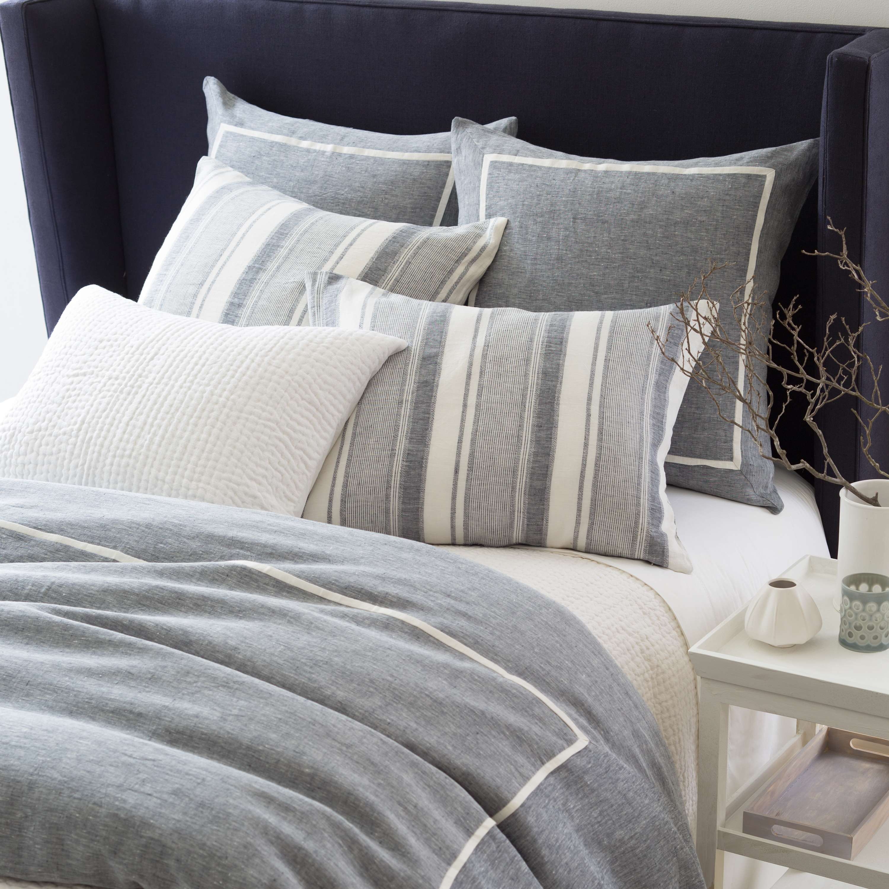 Keaton Linen Indigo Duvet Cover