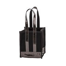 Kelley Canvas Black/Pewter Compartment Tote Bag